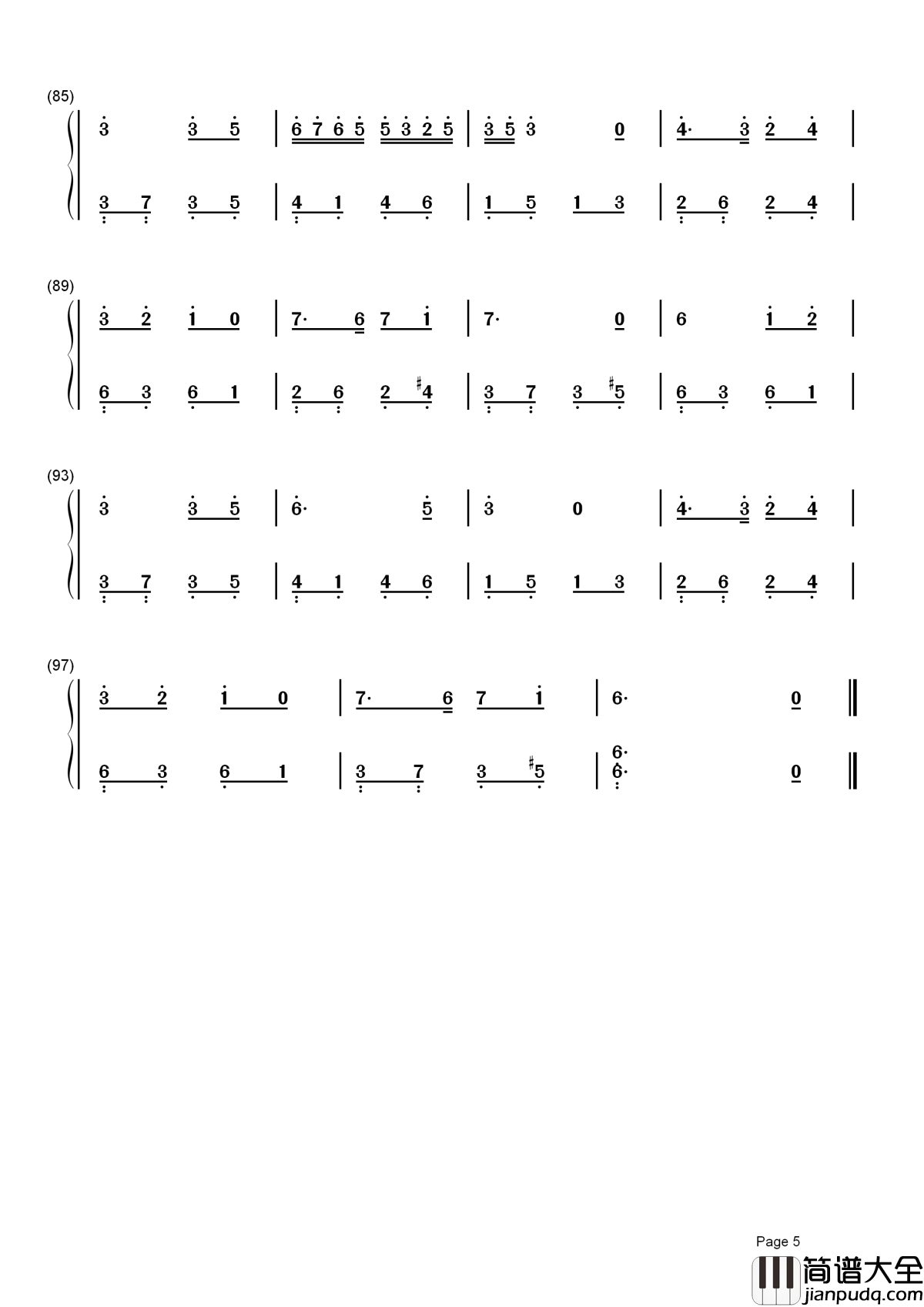 童话镇简谱_陈一发_这首歌我就听了一百遍而已