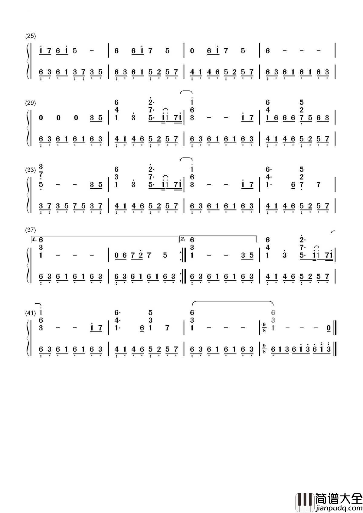 星语心愿简谱_张柏芝_世界上最遥远的距离不是生和死，而是站在你面前却不能说我爱你