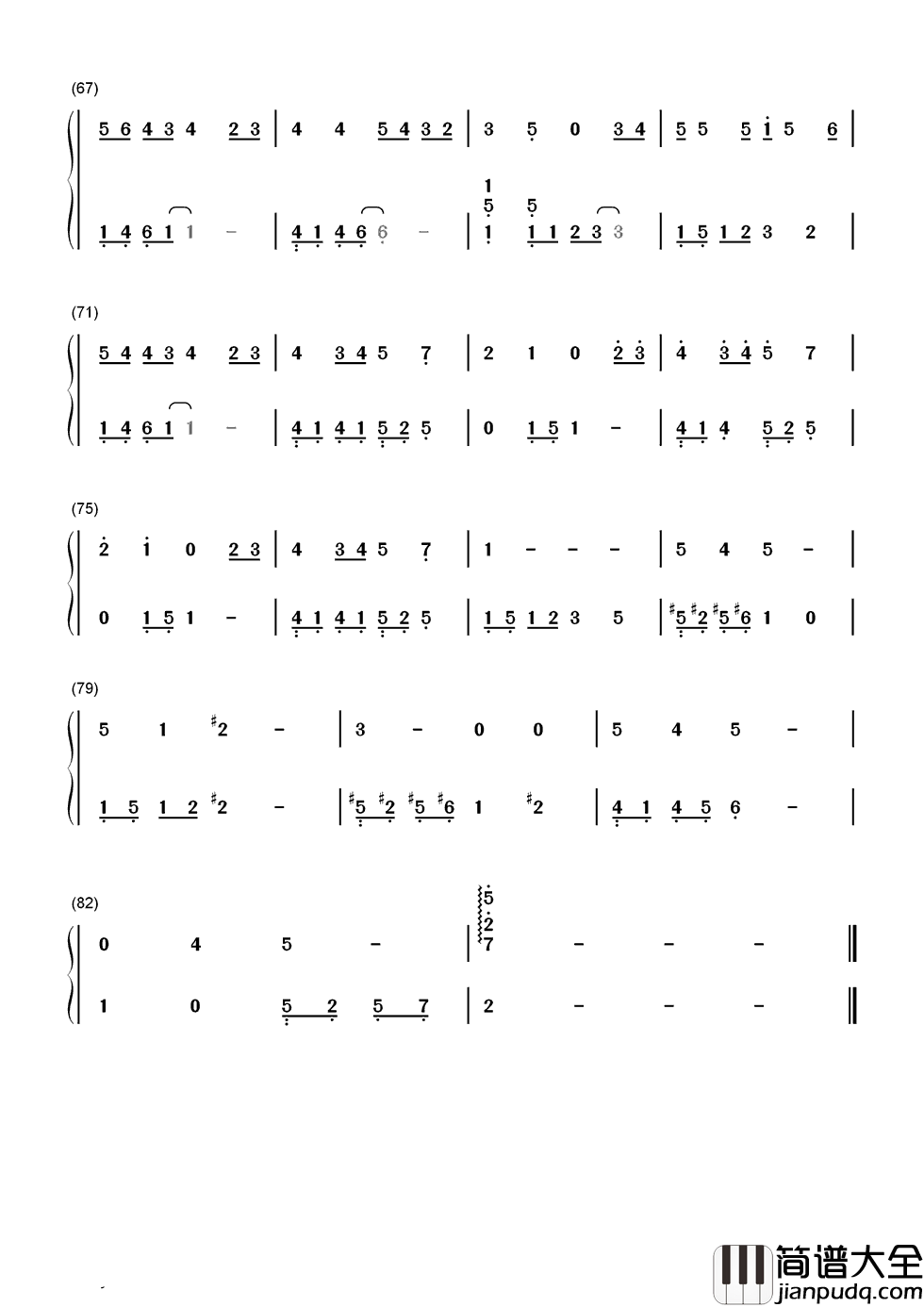 天黑黑简谱_孙燕姿_我怀念过去单纯美好的小幸福