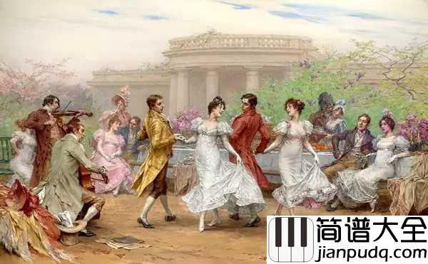 小步舞曲简谱_风靡欧洲两百年的小步舞曲，真的是因为跳舞步子小