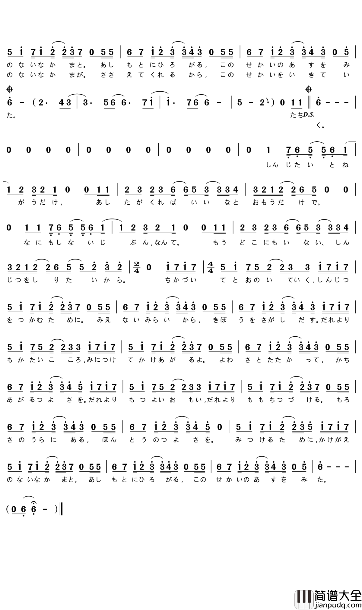 BRAVING!简谱(歌词)_KANAN演唱_门酱胡安曲谱