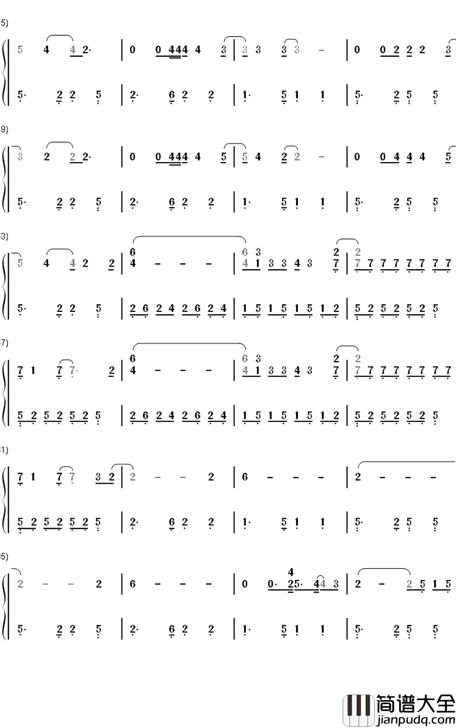 Wicked_Game钢琴简谱_数字双手_Chris_Isaak