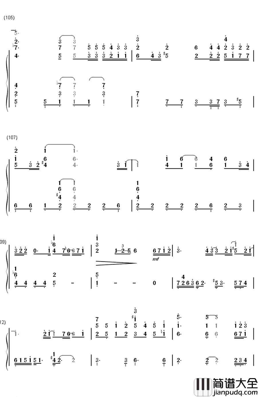 ありがとう钢琴简谱_数字双手_生物股长_いきものがかり