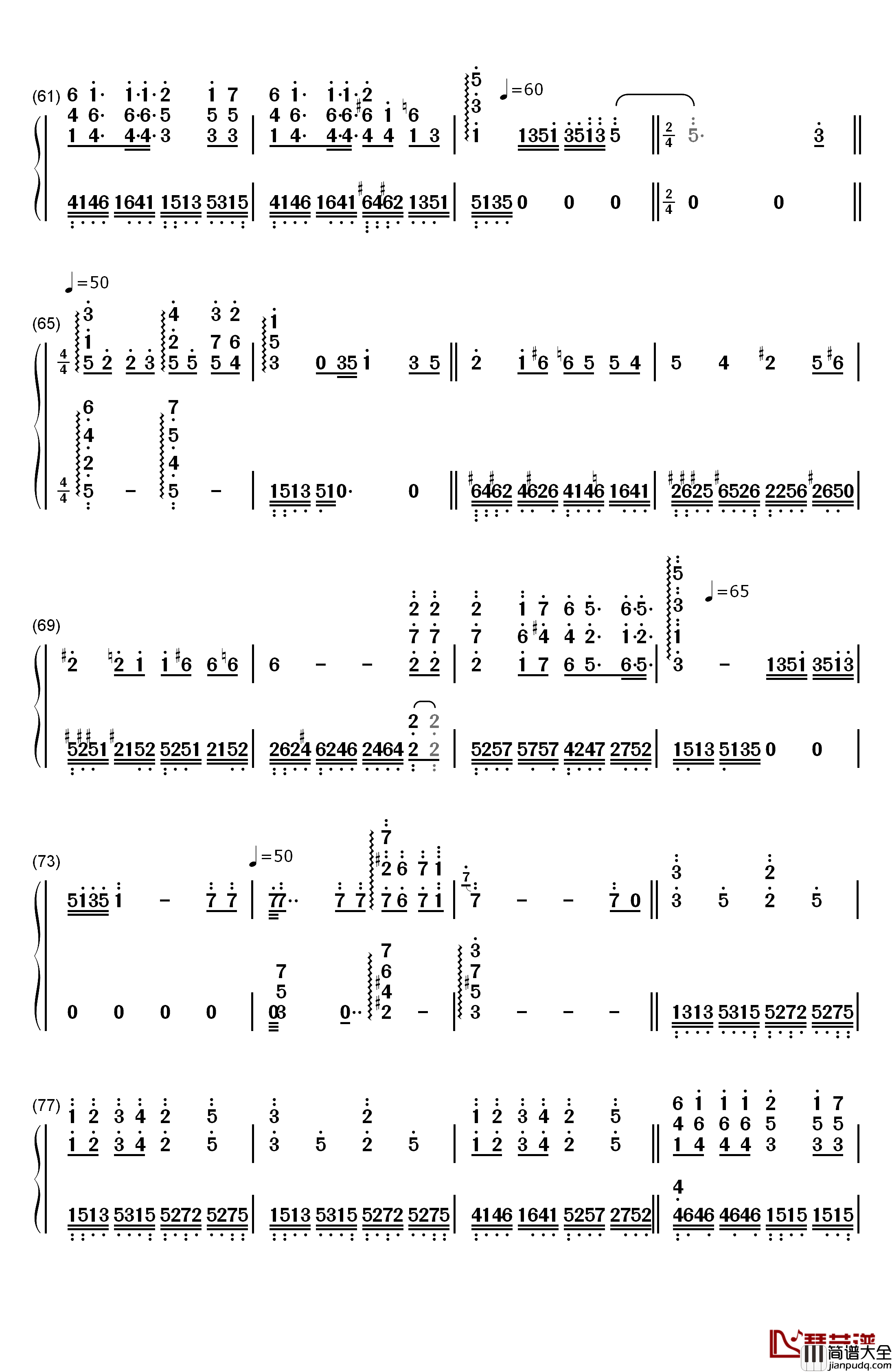 The_Music_of_the_Night钢琴简谱_数字双手_Andrew_Lloyd_Webber__安德鲁·劳埃德·韦伯