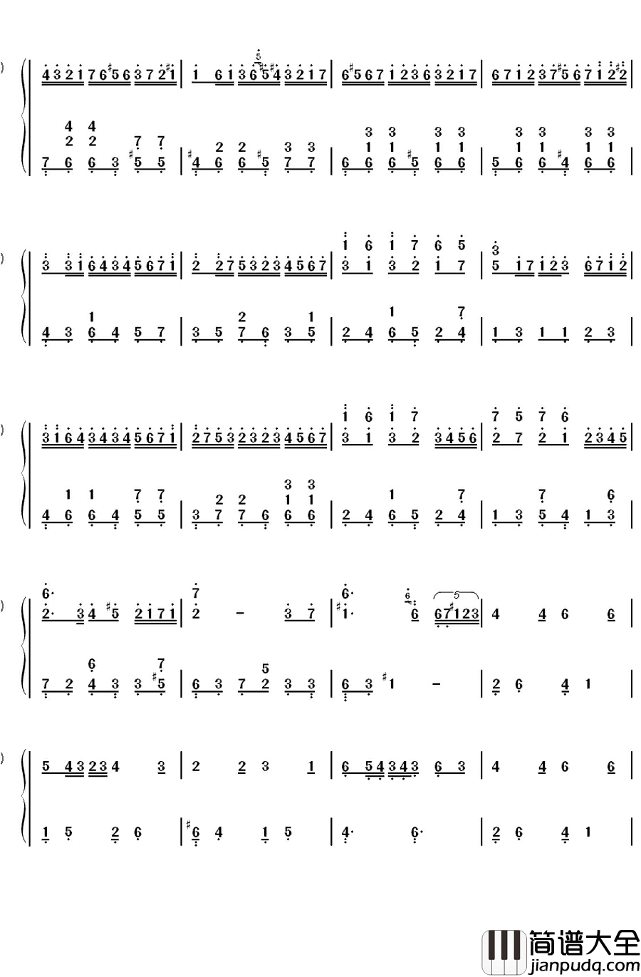 流动的城市钢琴简谱_数字双手_林海