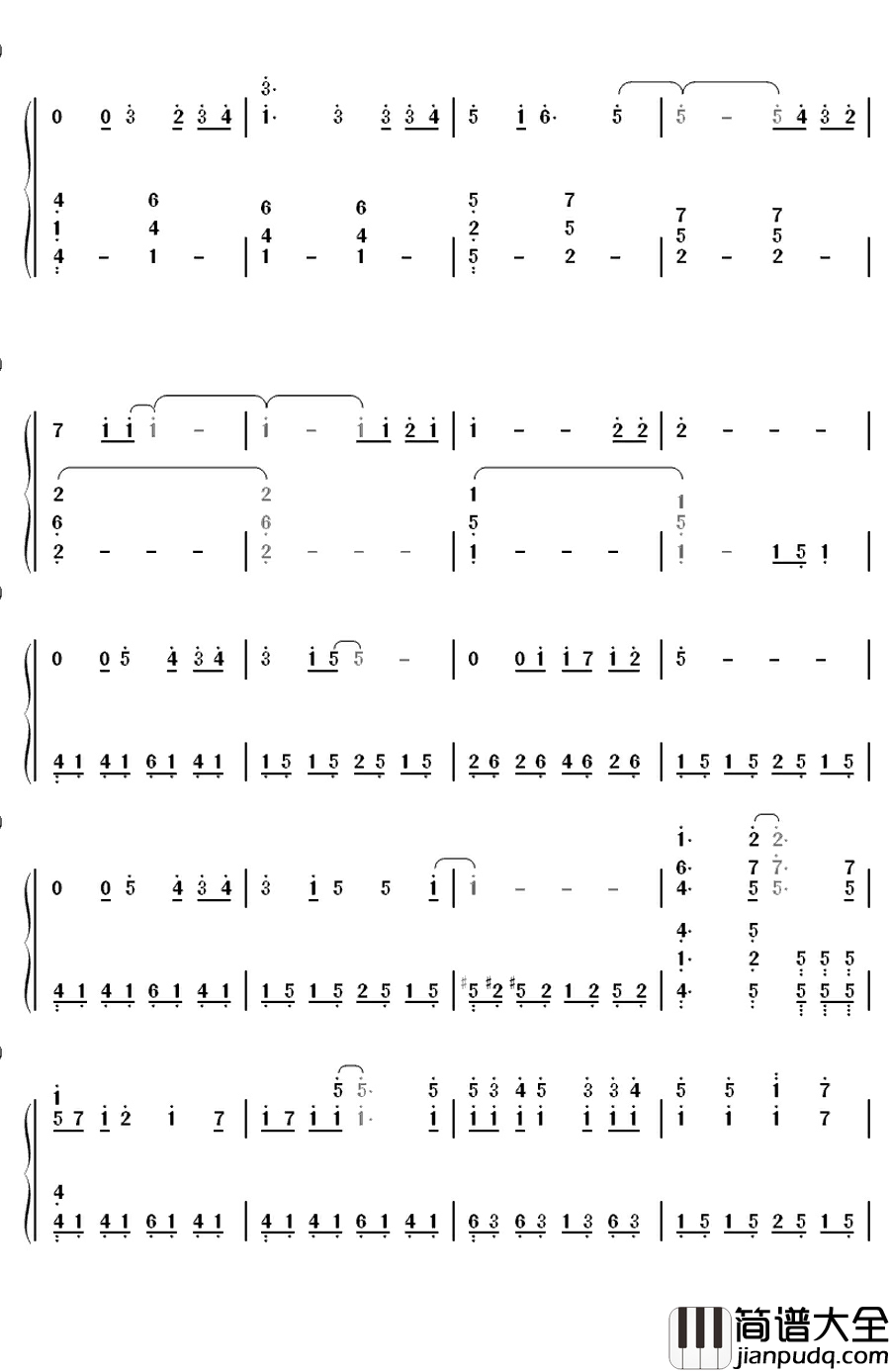 ビードロ模様钢琴简谱_数字双手_やなぎなぎ