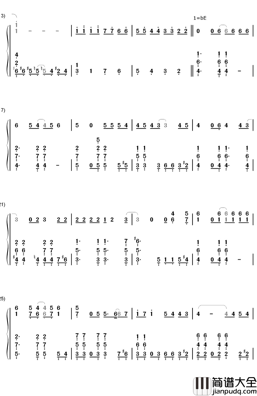 七龙珠GT主题曲钢琴简谱_数字双手_七龙珠GT