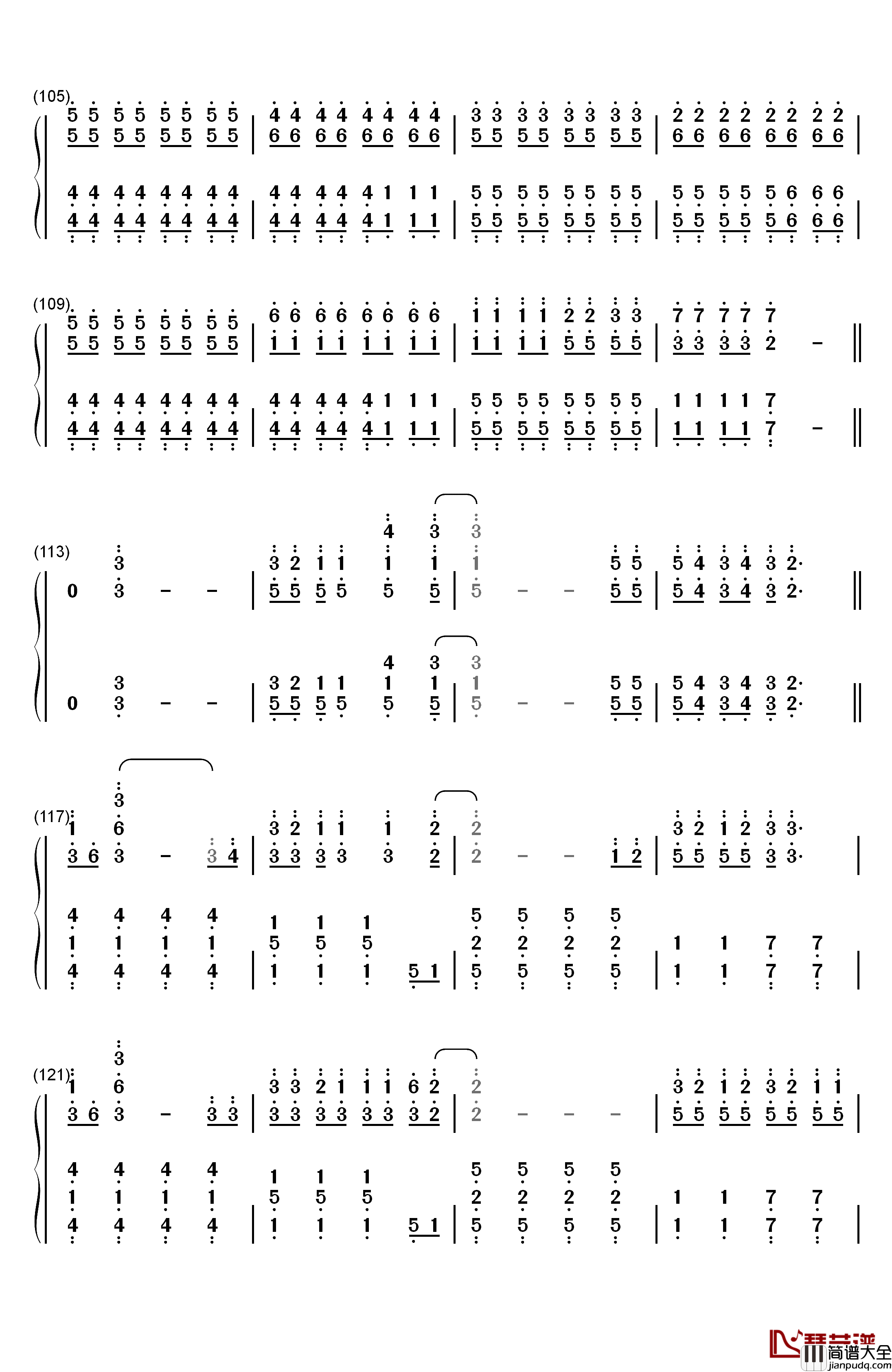 Misery_Business钢琴简谱_数字双手_Paramore