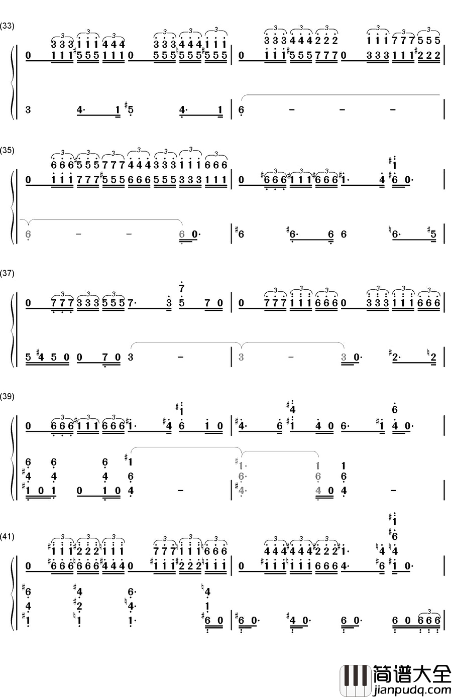 The_Imperial_March钢琴简谱_数字双手_John_Williams