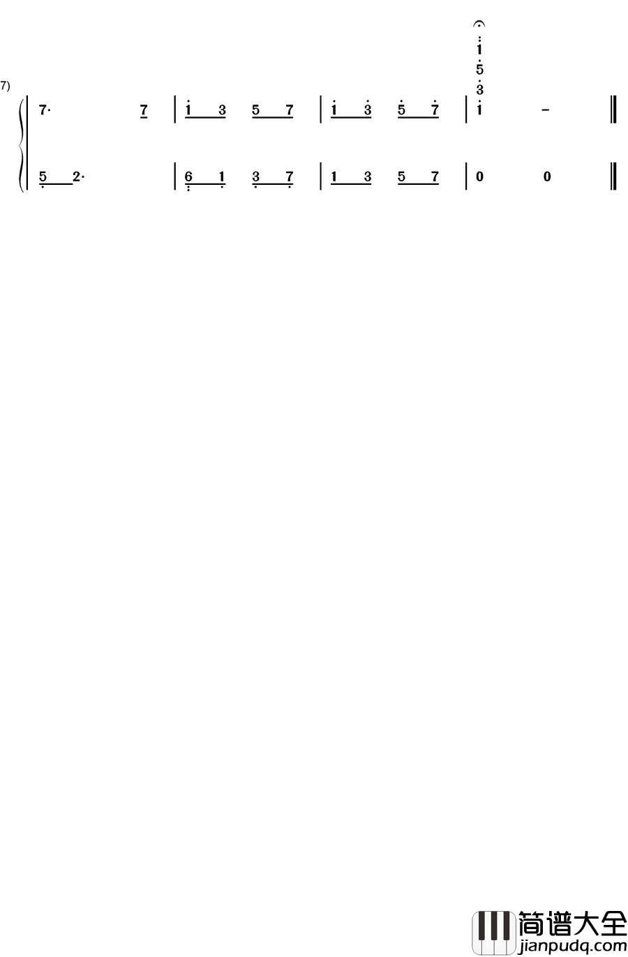 城市猎人片尾曲Suddenly钢琴简谱_数字双手_金宝京