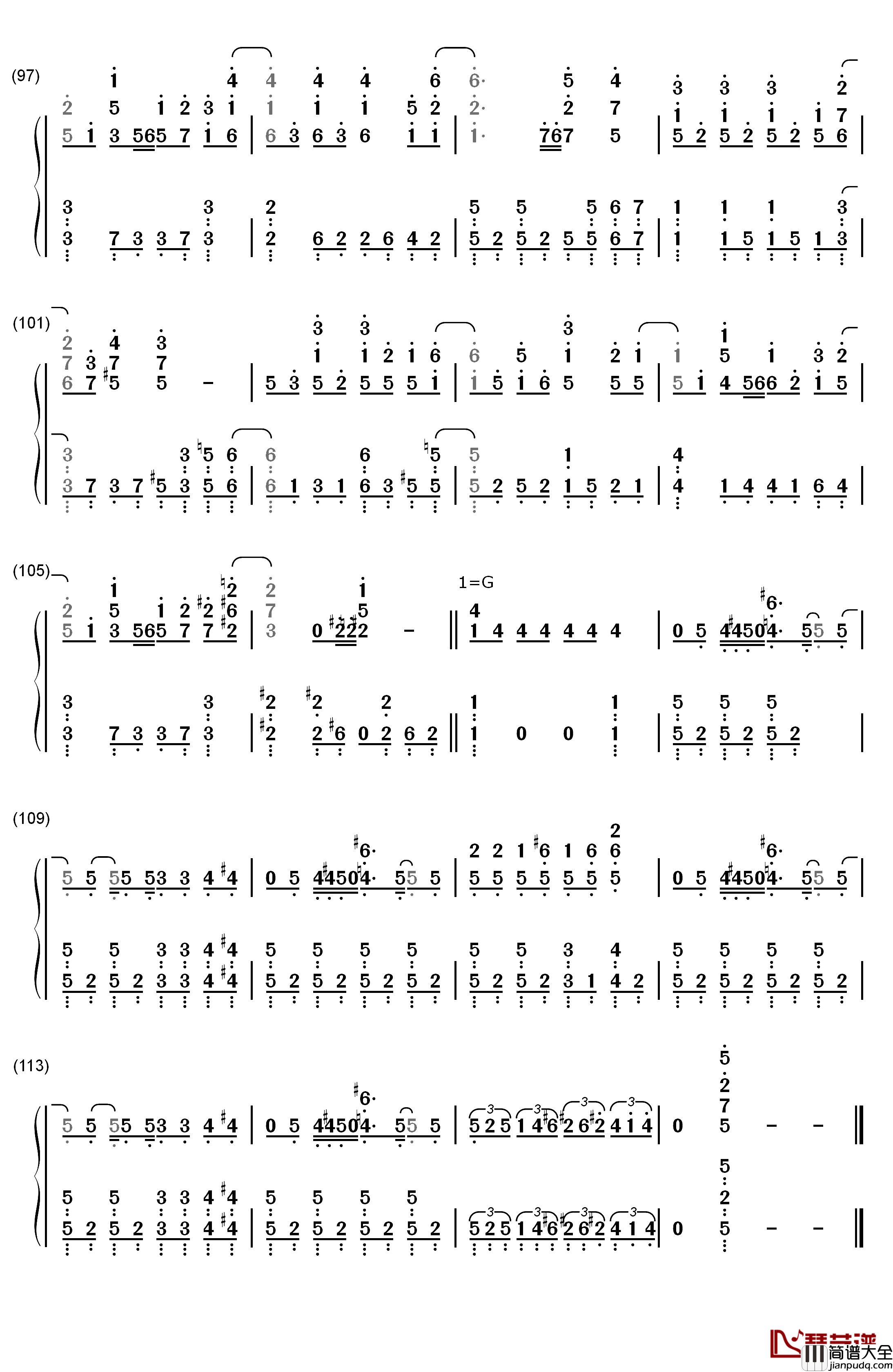 君じゃなきゃダメみたい钢琴简谱_数字双手_オーイシマサヨシ