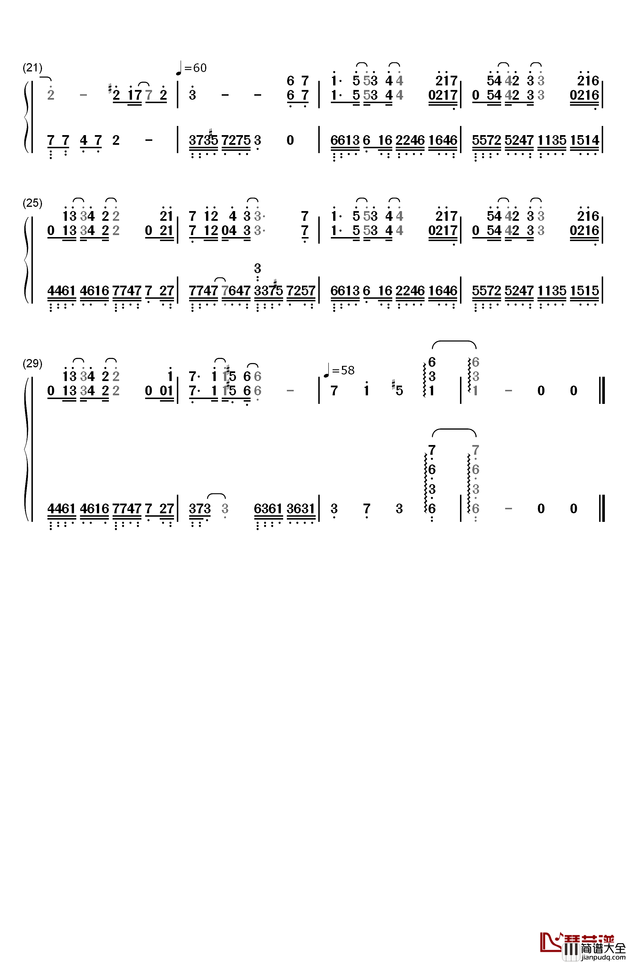 So_Sad钢琴简谱_数字双手_오준성(吴俊成)