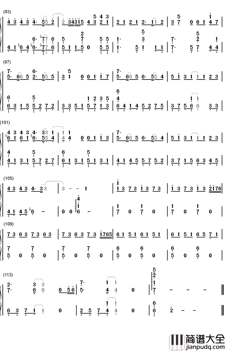 好好过钢琴简谱_数字双手_胡歌