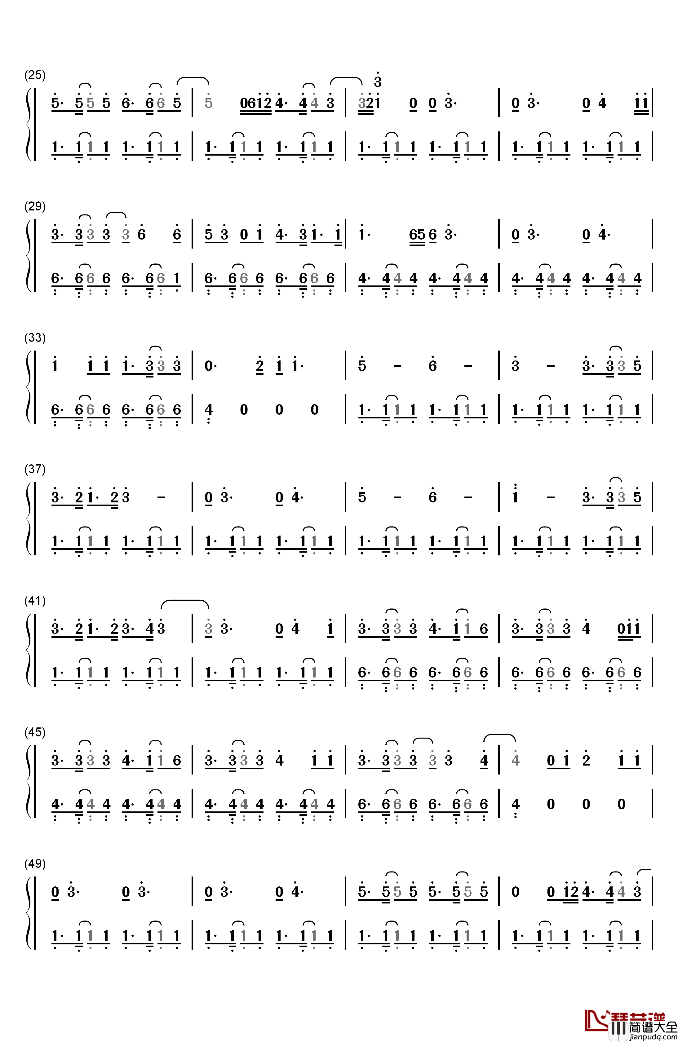 I_Lived钢琴简谱_数字双手_OneRepublic