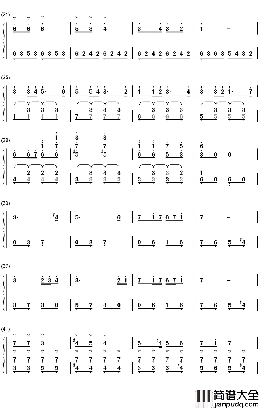 欢乐的牧童钢琴简谱_数字双手_赵松庭