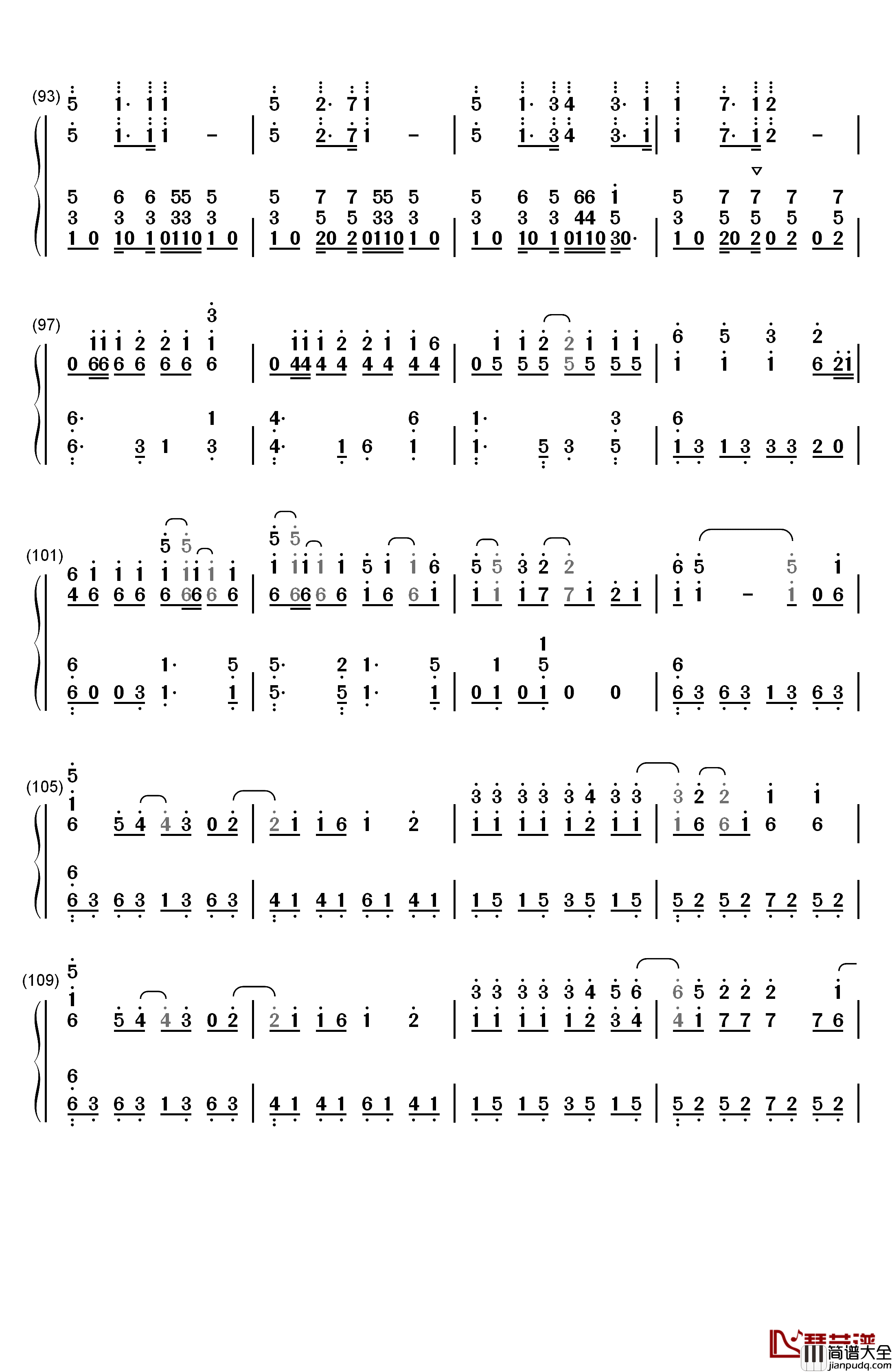 Wedding_Dress钢琴简谱_数字双手_Taeyang