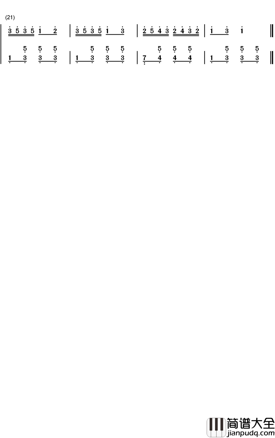 快速进行曲钢琴简谱_数字双手_F.X.齐瓦塔尔