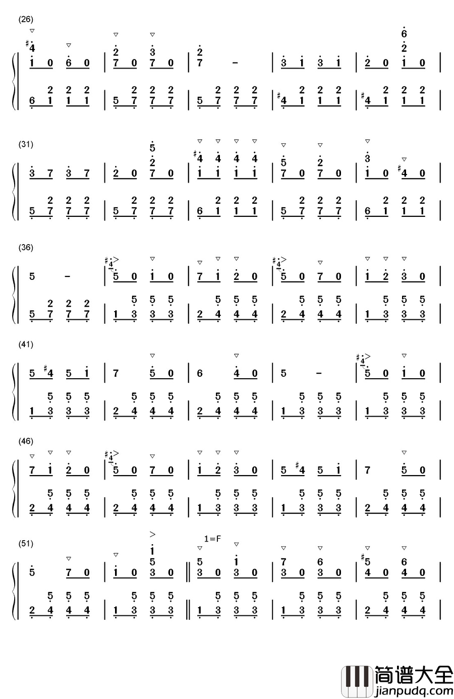 不停息的加洛普舞曲钢琴简谱_数字双手_L.斯特里鲍