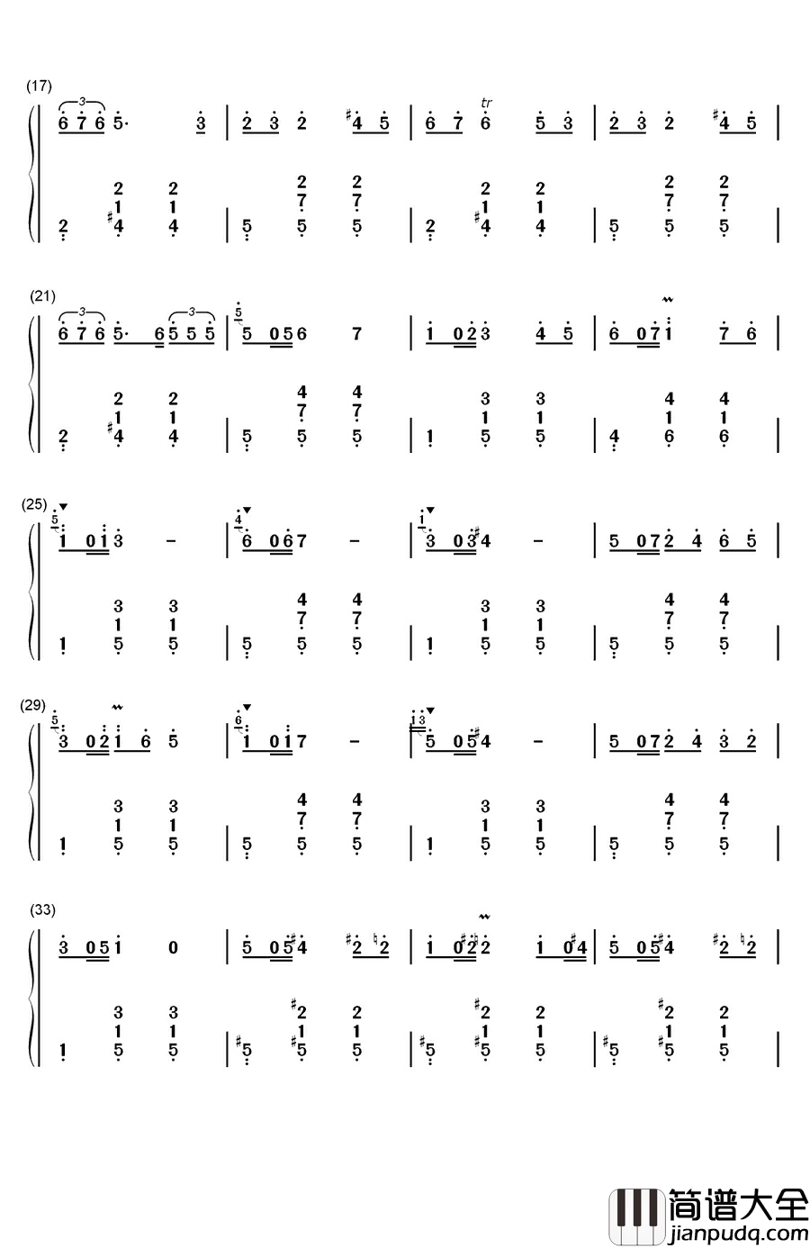 降B大调玛祖卡钢琴简谱_数字双手_肖邦