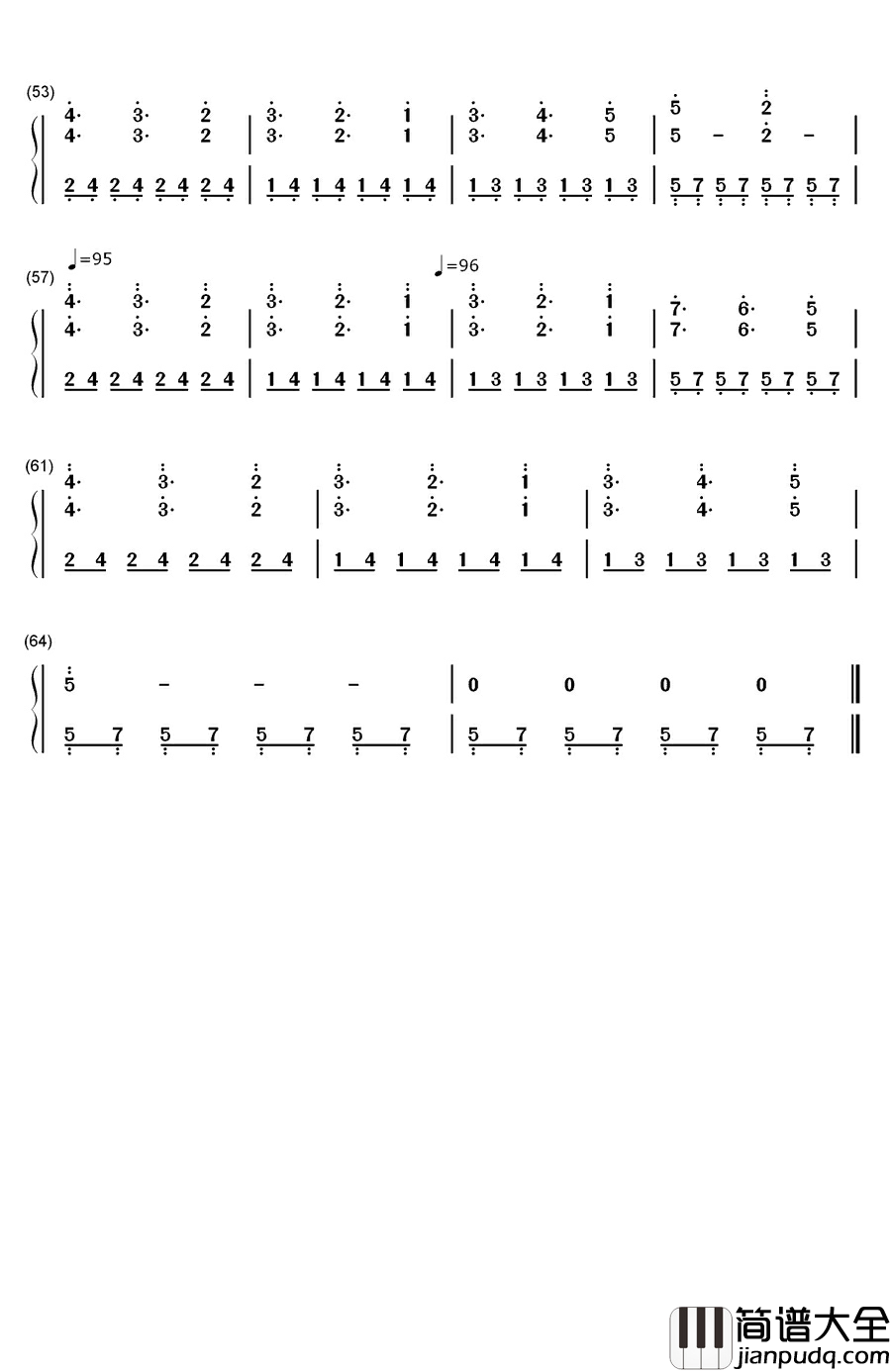 Imagining钢琴简谱_数字双手_Brian_Crain