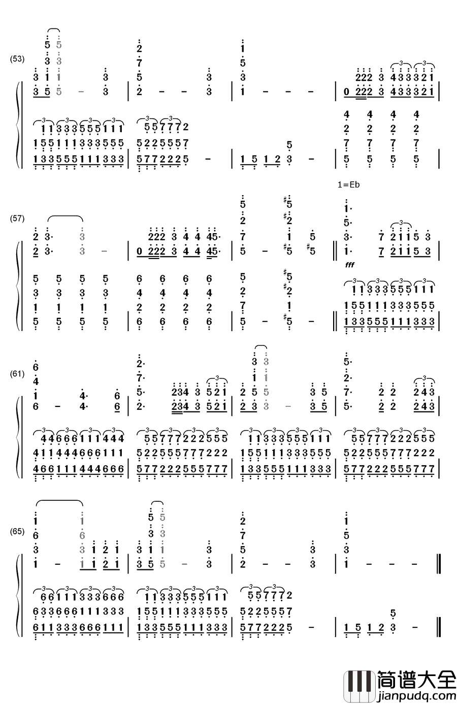 追寻钢琴简谱_数字双手_孙楠