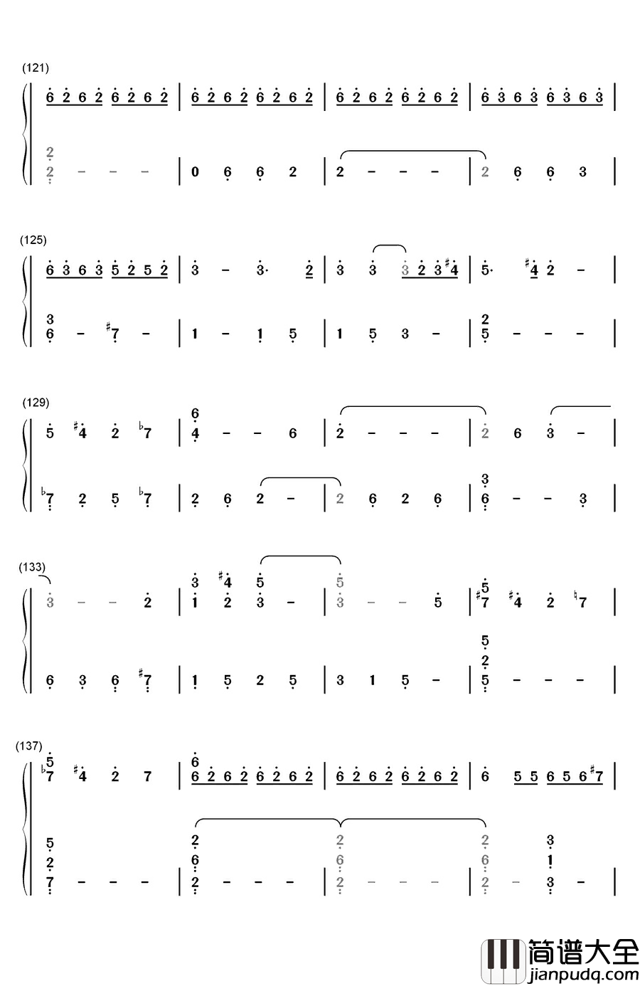 For_the_First_Time_in_Forever钢琴简谱_数字双手_Kristen_Bell_&_Idina_Menzel