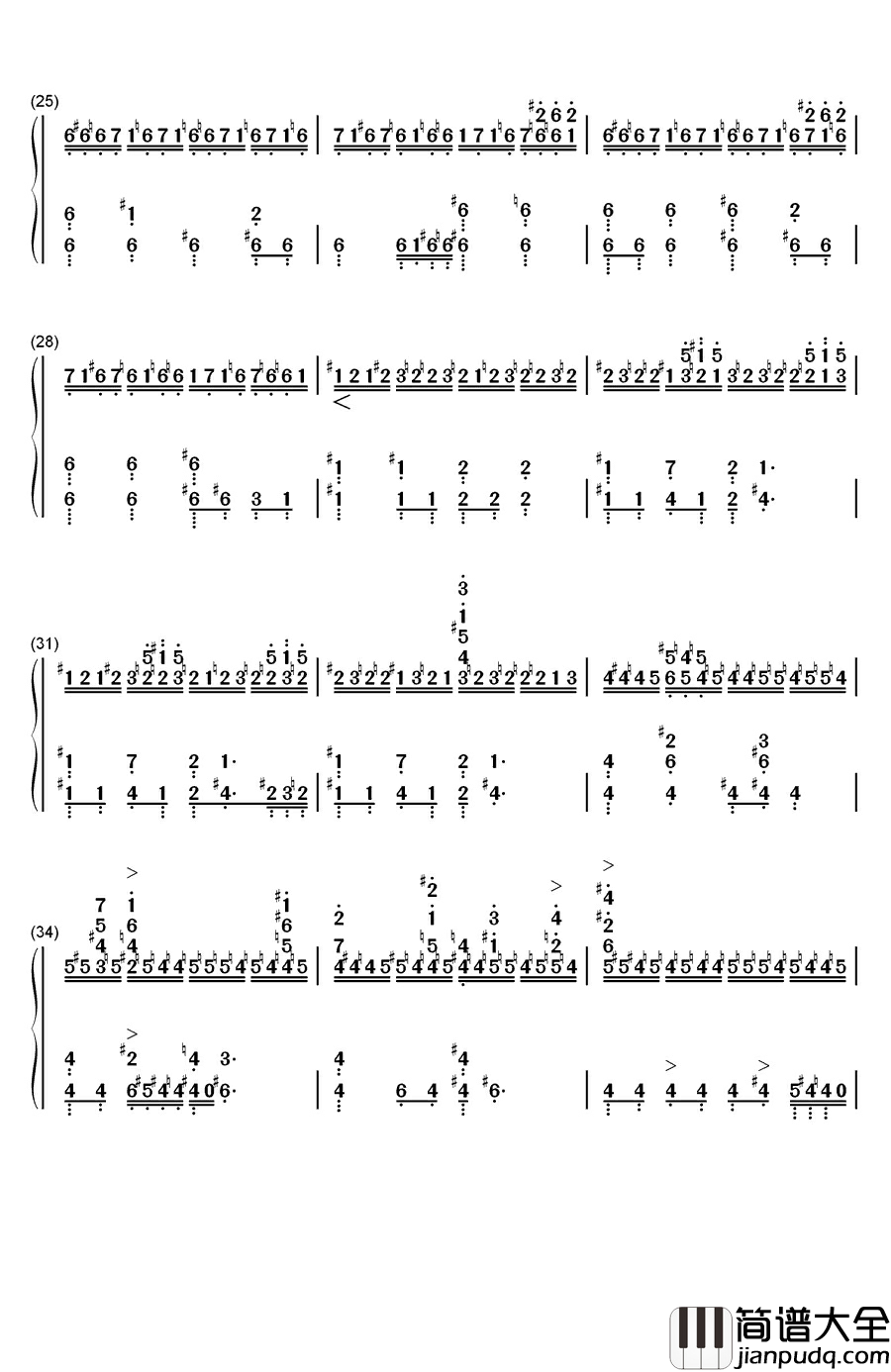 Enduring_Movement钢琴简谱_数字双手_Ennio_Morricone