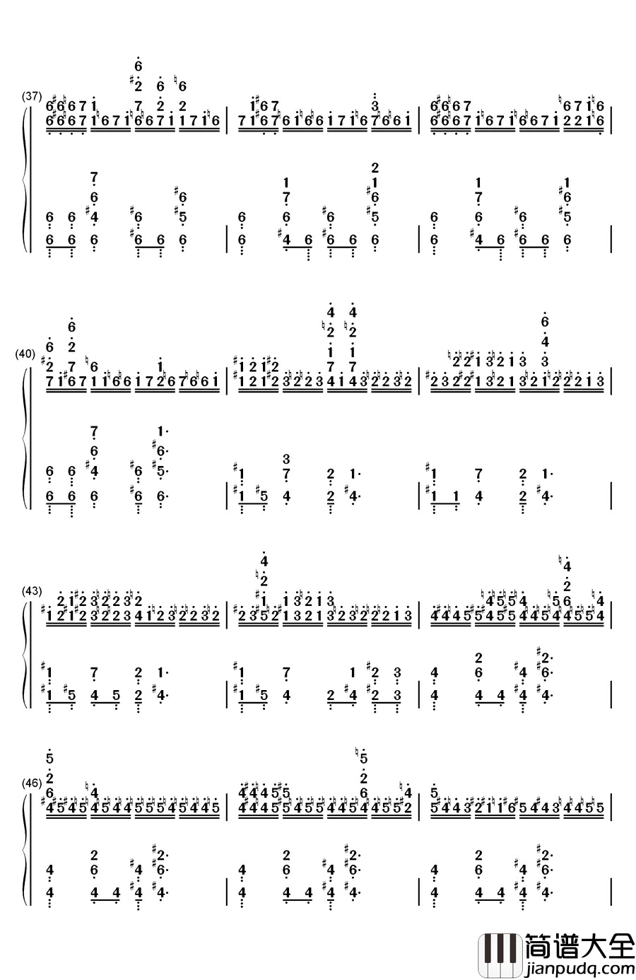 Enduring_Movement钢琴简谱_数字双手_Ennio_Morricone