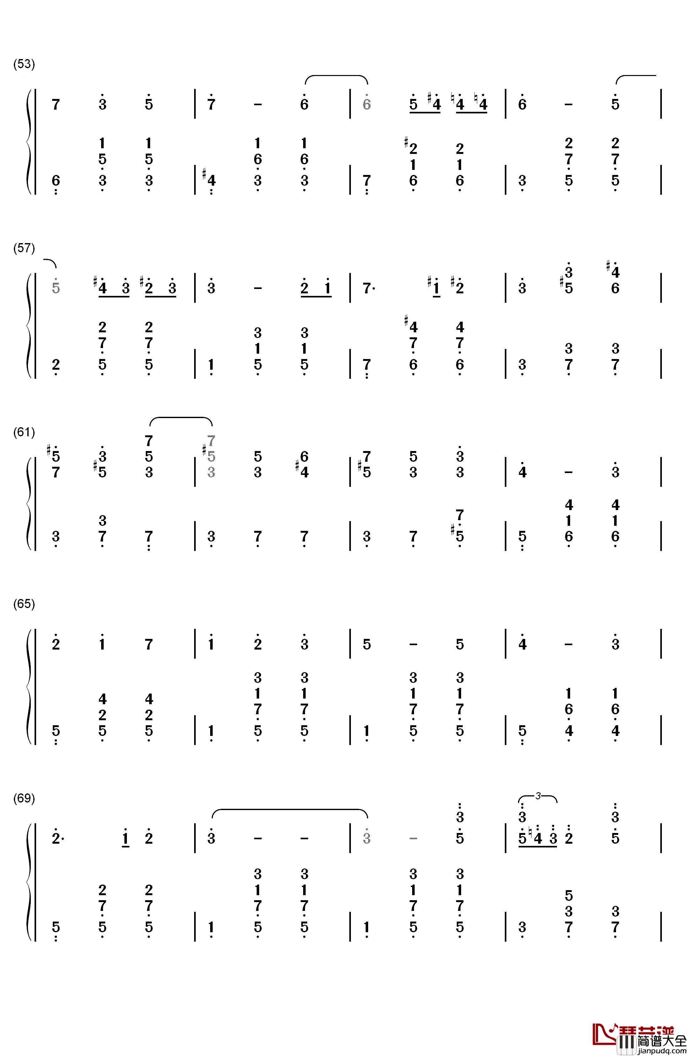 人生的旋转木马_钢琴简谱_数字双手_久石让_宫崎骏