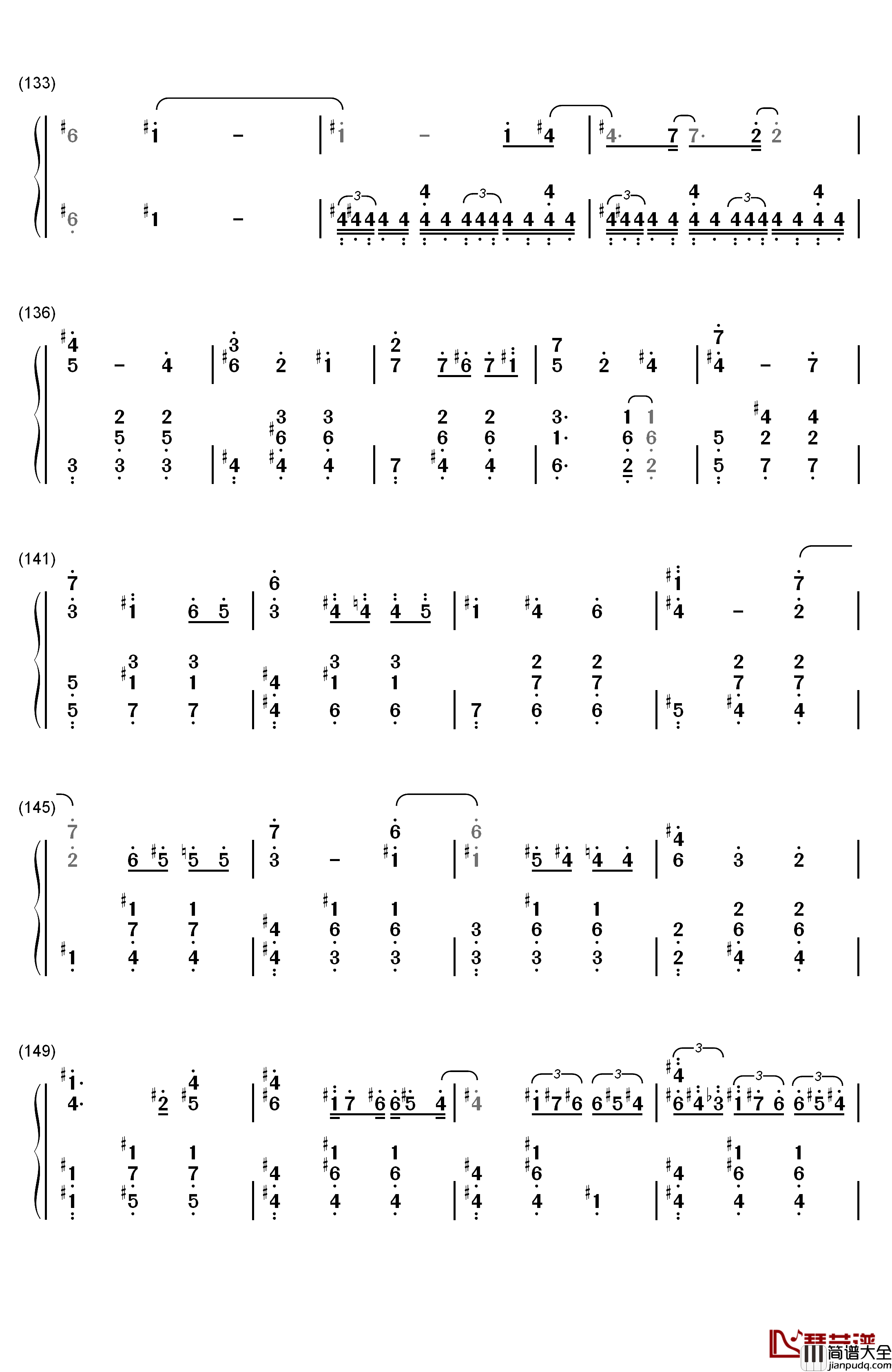 人生的旋转木马_钢琴简谱_数字双手_久石让_宫崎骏