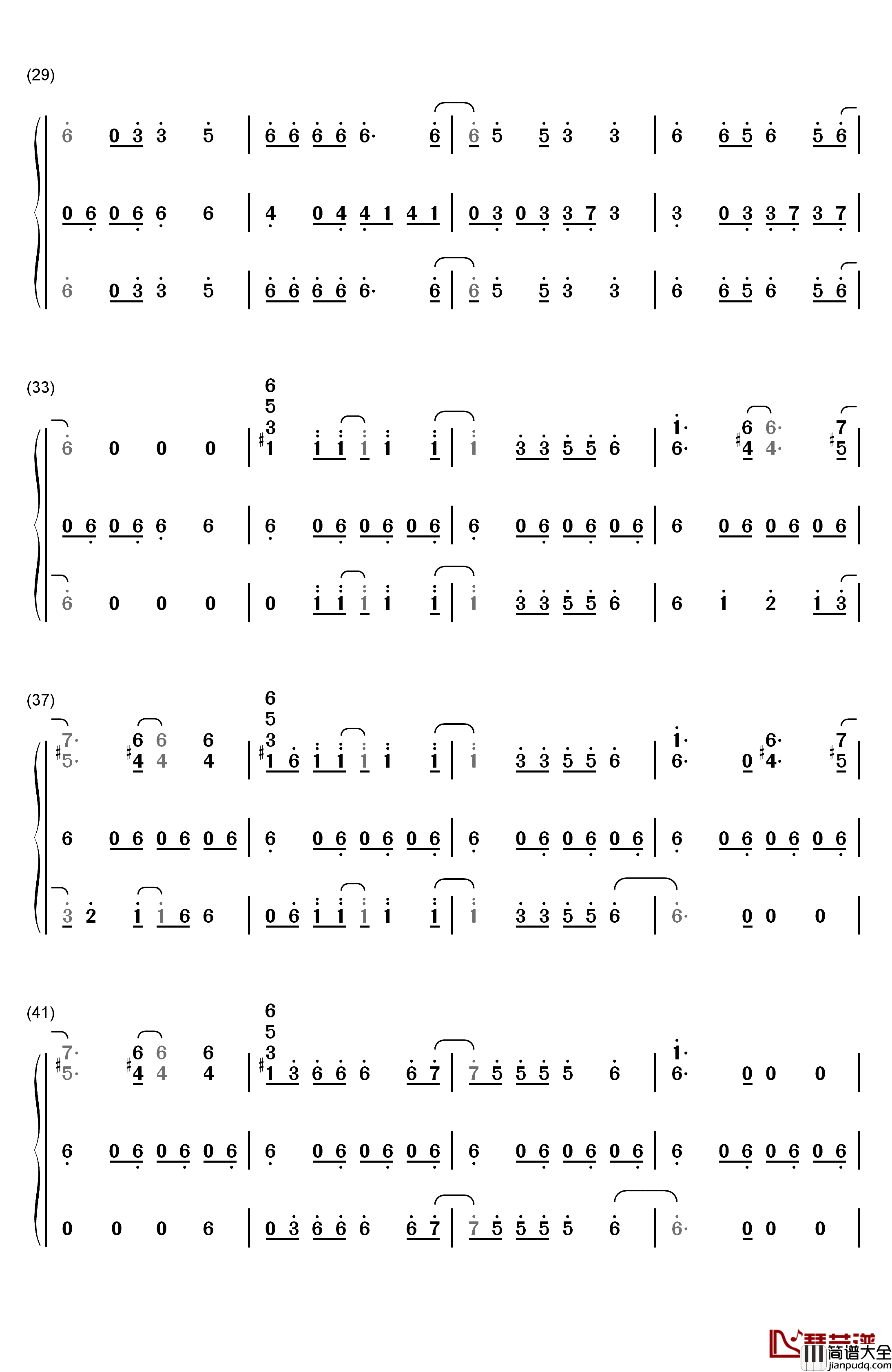 Happy钢琴简谱_数字双手_Pharrell_Williams