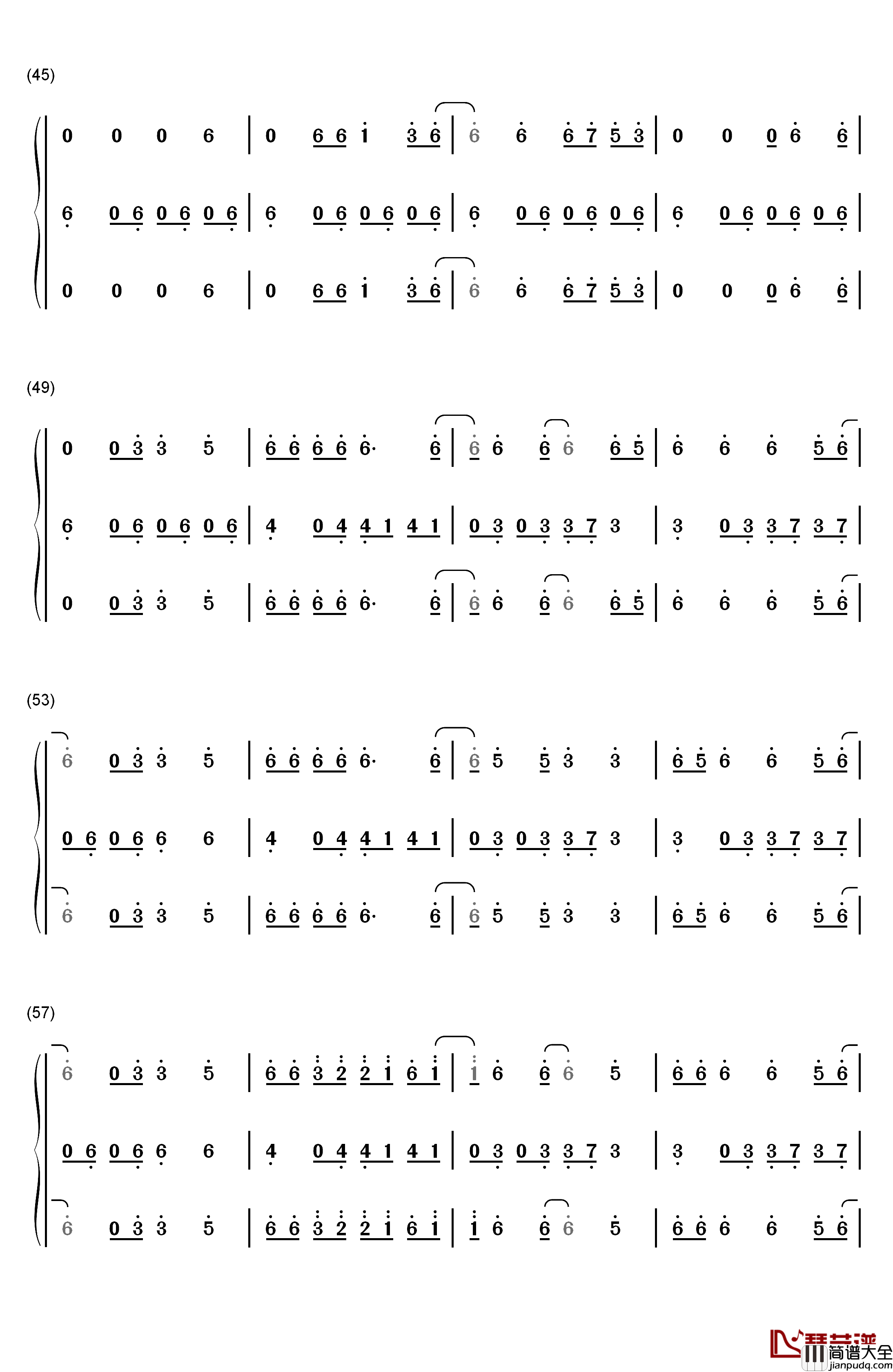 Happy钢琴简谱_数字双手_Pharrell_Williams