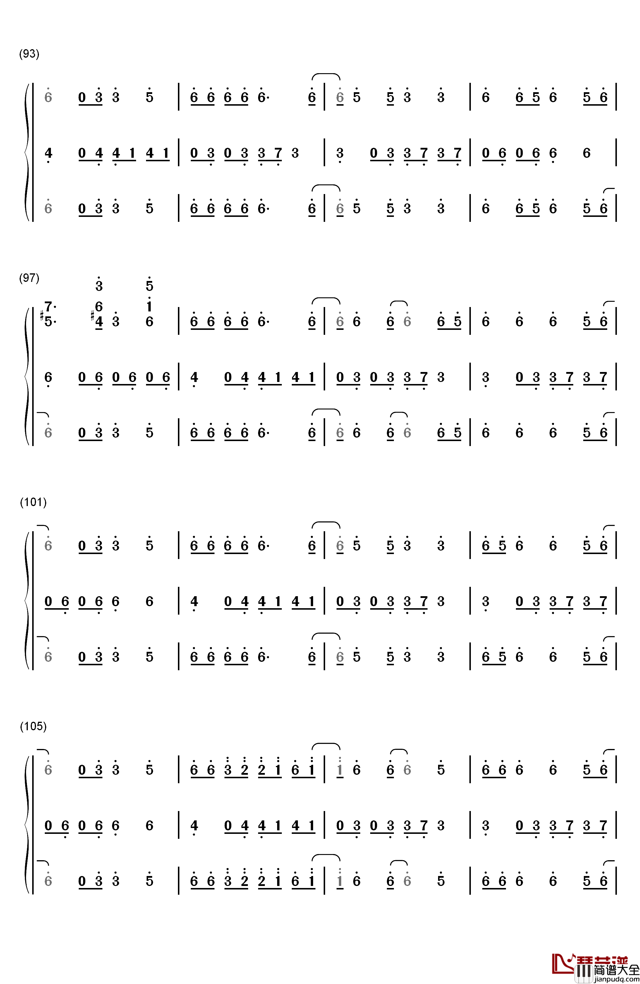 Happy钢琴简谱_数字双手_Pharrell_Williams
