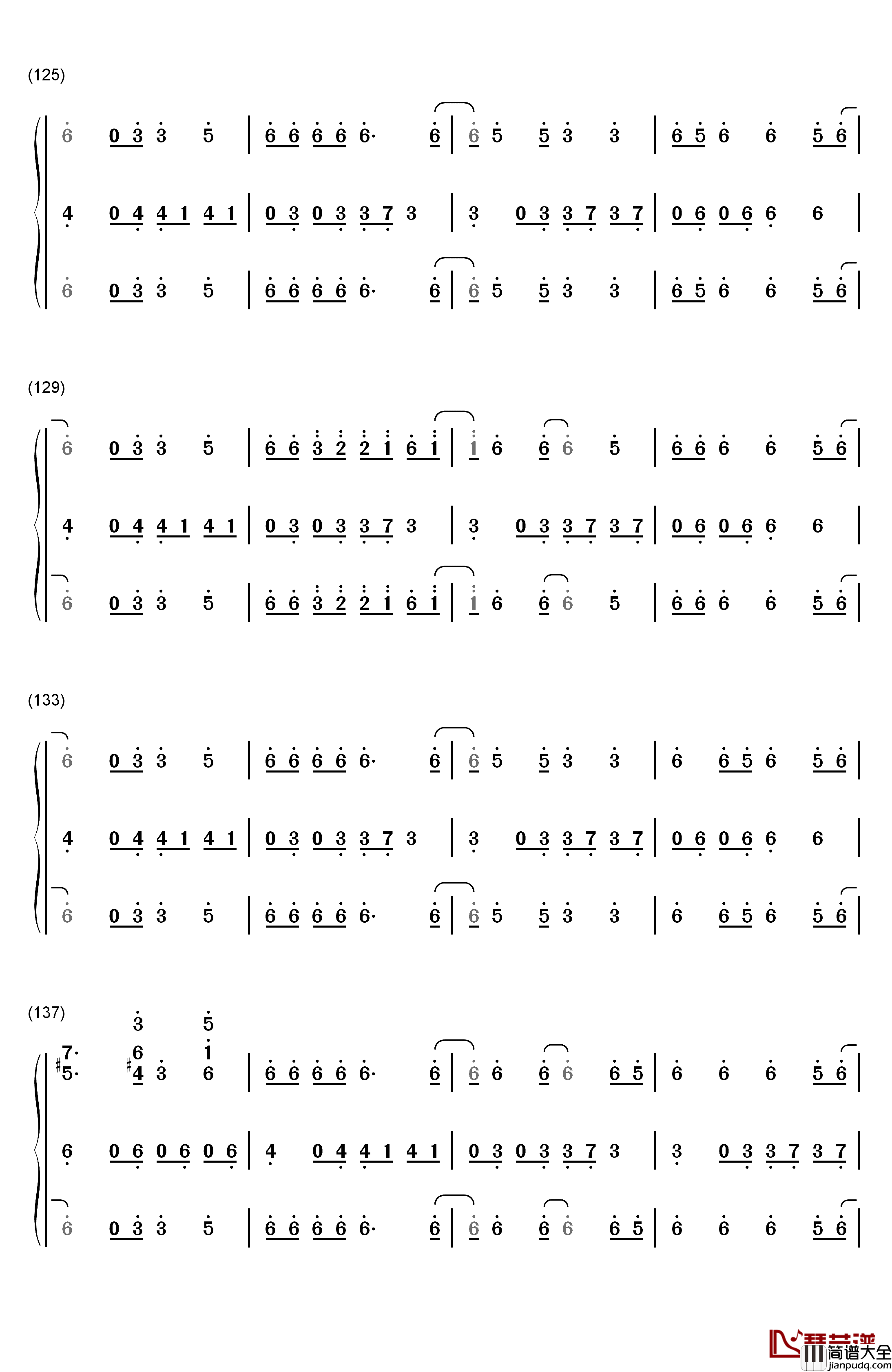 Happy钢琴简谱_数字双手_Pharrell_Williams