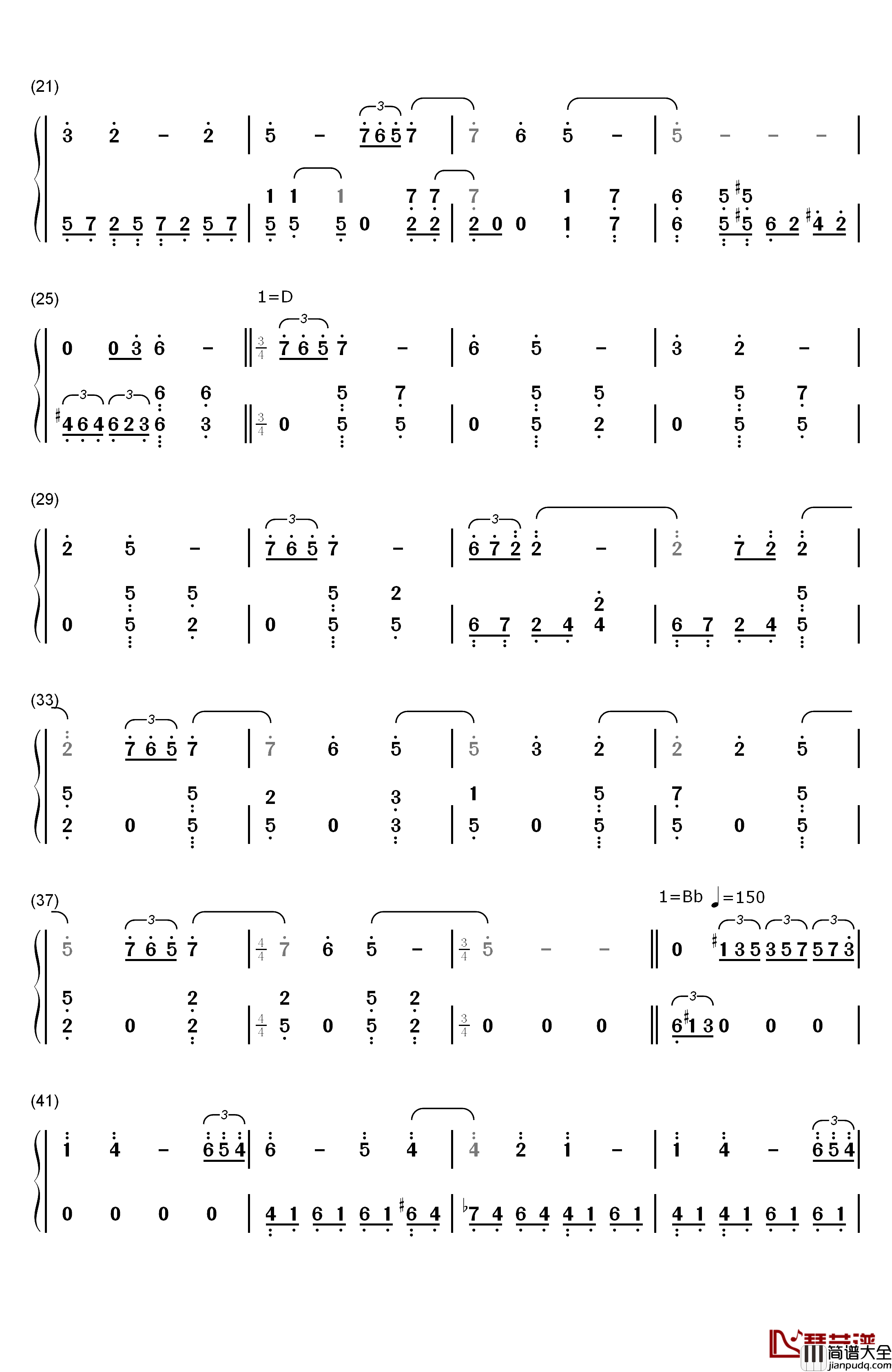 Amazing_Grace钢琴简谱_数字双手_约翰·牛顿__John_Newton