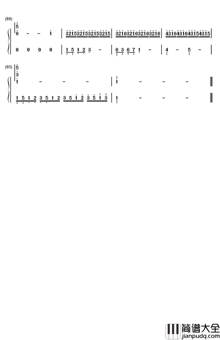 耶和华是爱钢琴简谱_数字双手_未知