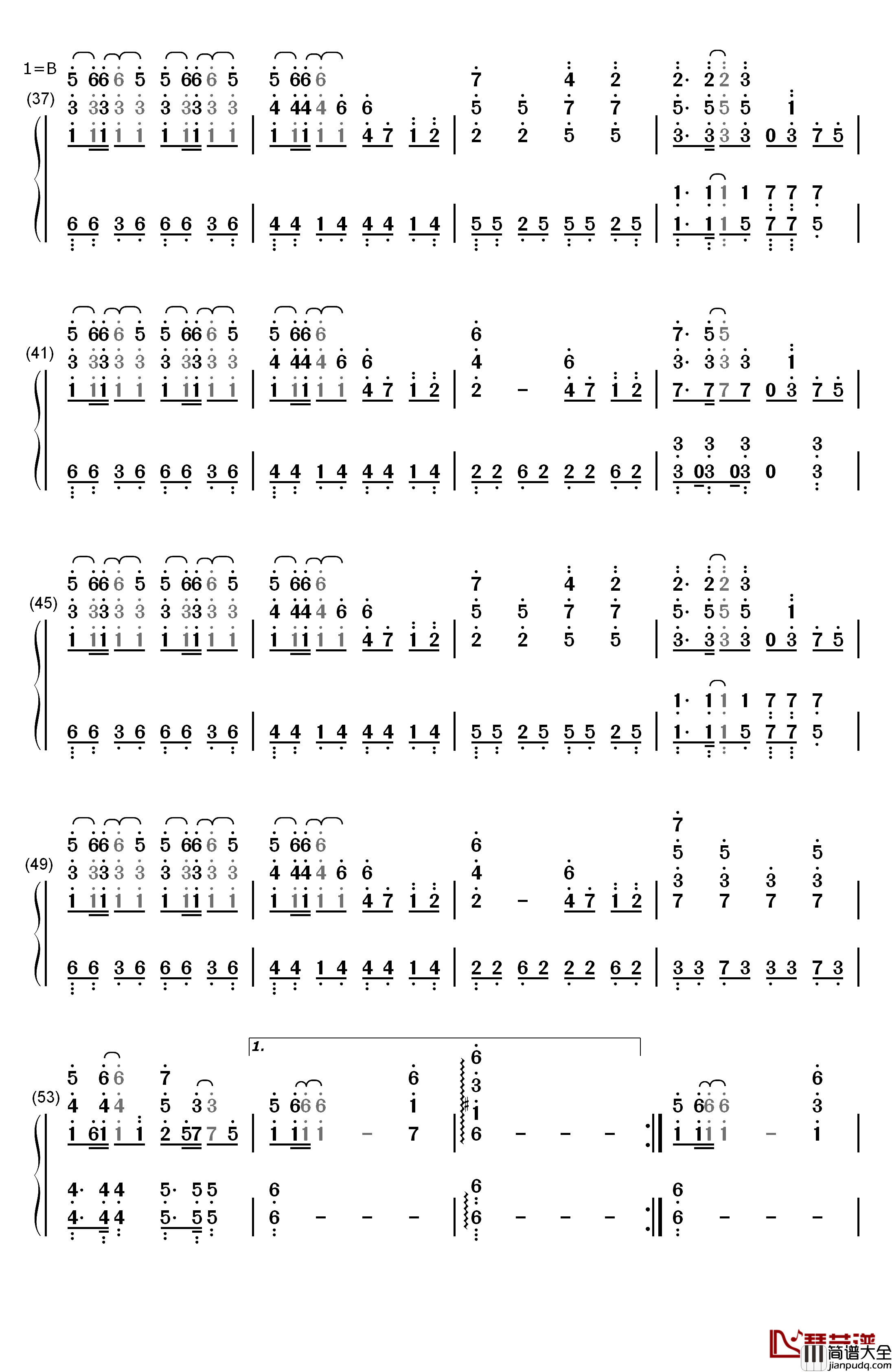 Only_My_Railgun钢琴简谱_数字双手_FripSide