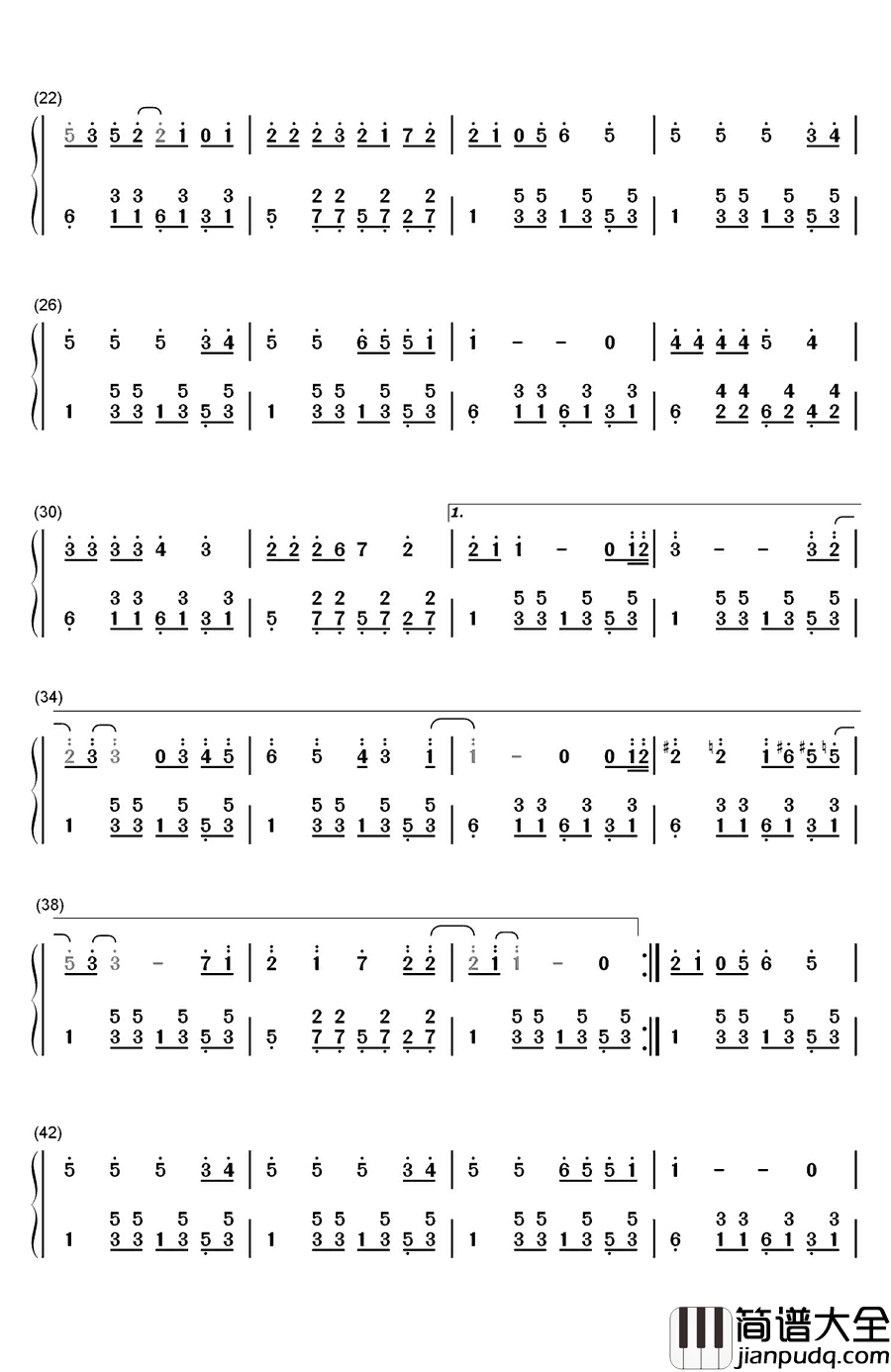 今天你要嫁给我钢琴简谱_数字双手_陶喆