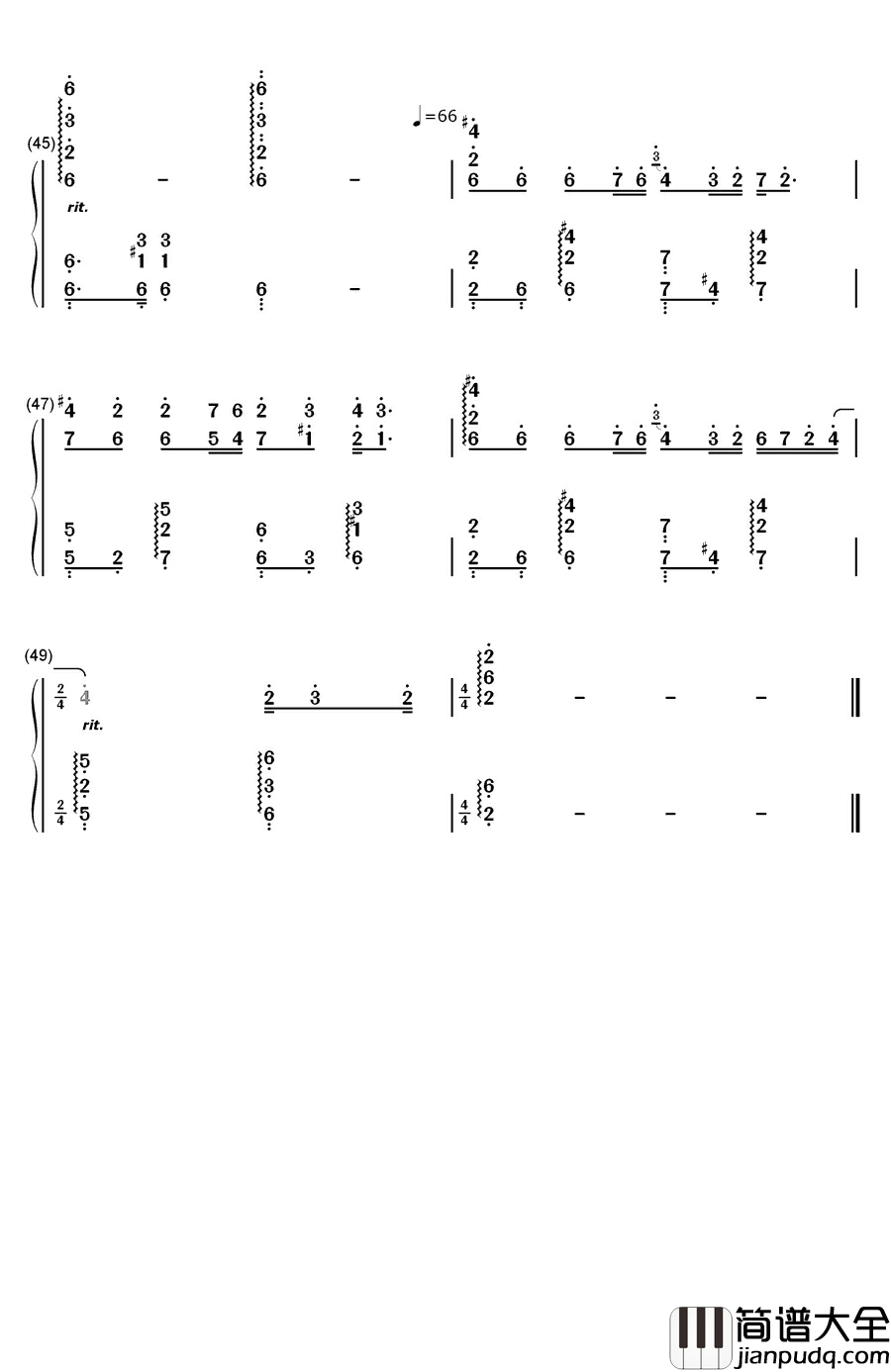 蝴蝶泉边钢琴简谱_数字双手_黄雅莉