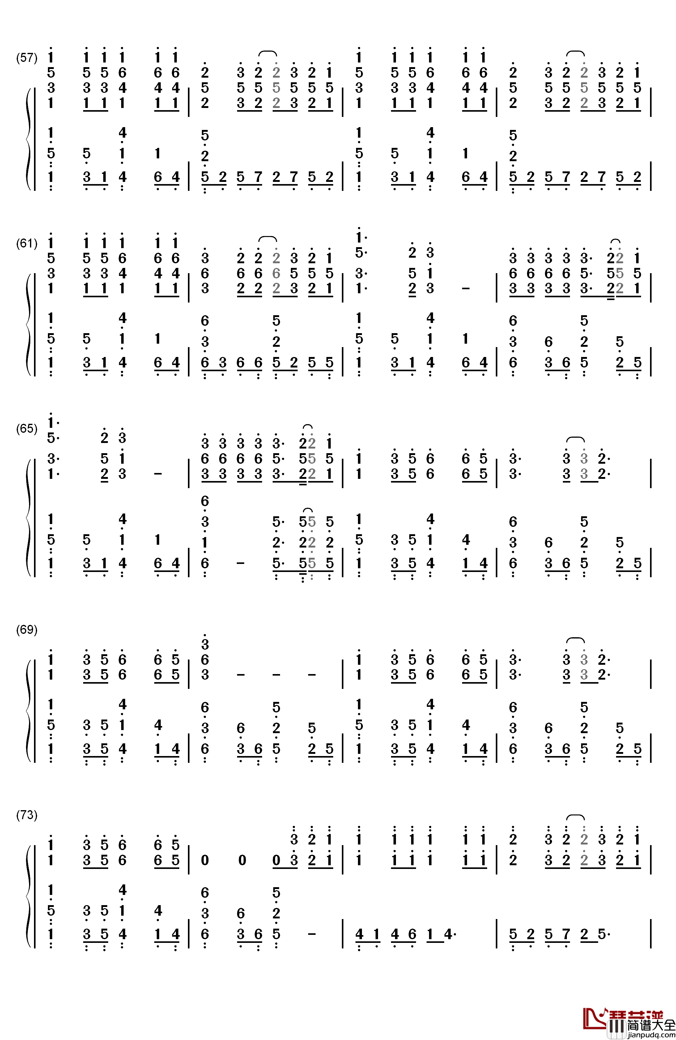 What_Makes_You_Beautiful钢琴简谱_数字双手_One_Direction