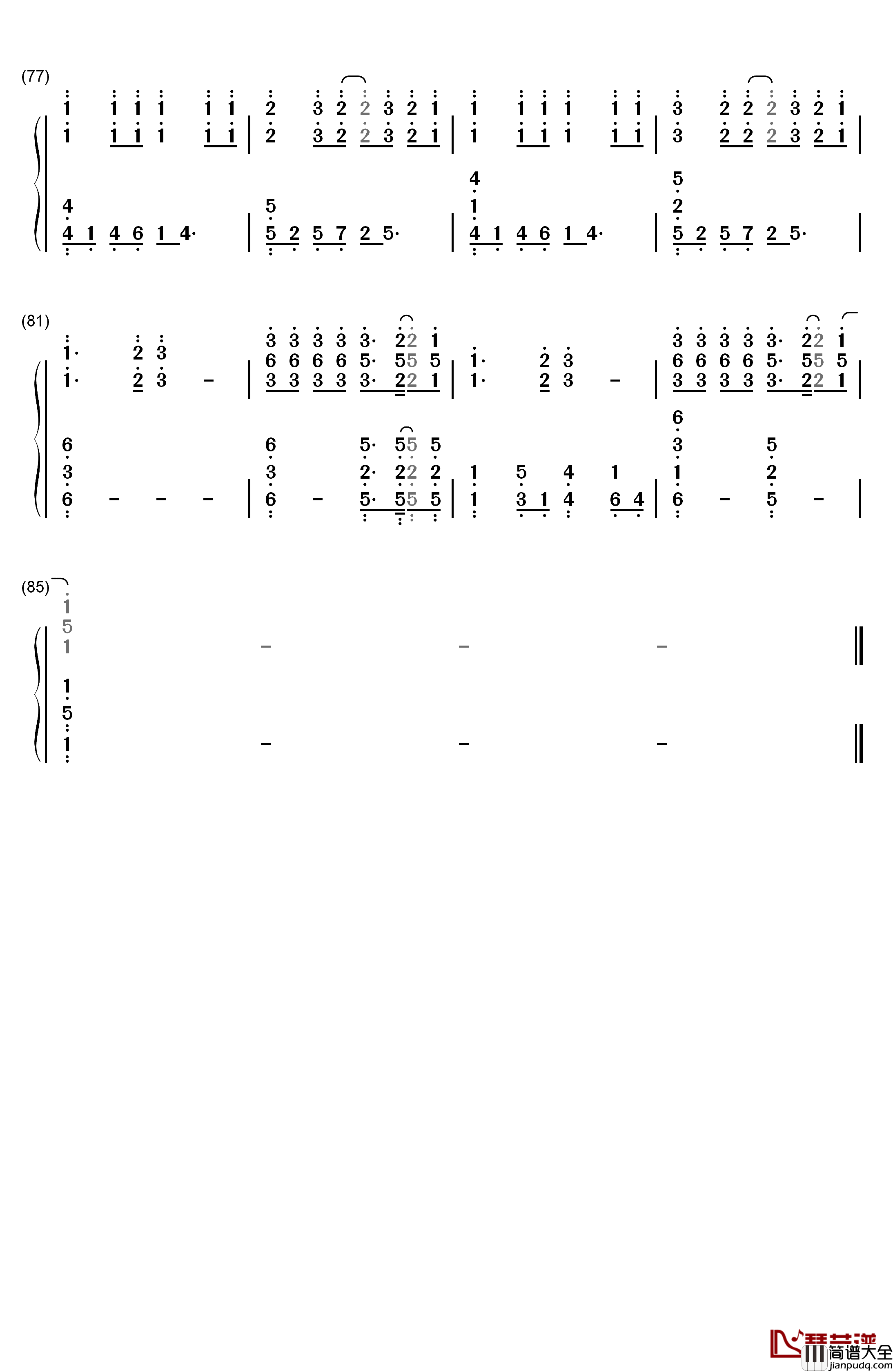 What_Makes_You_Beautiful钢琴简谱_数字双手_One_Direction