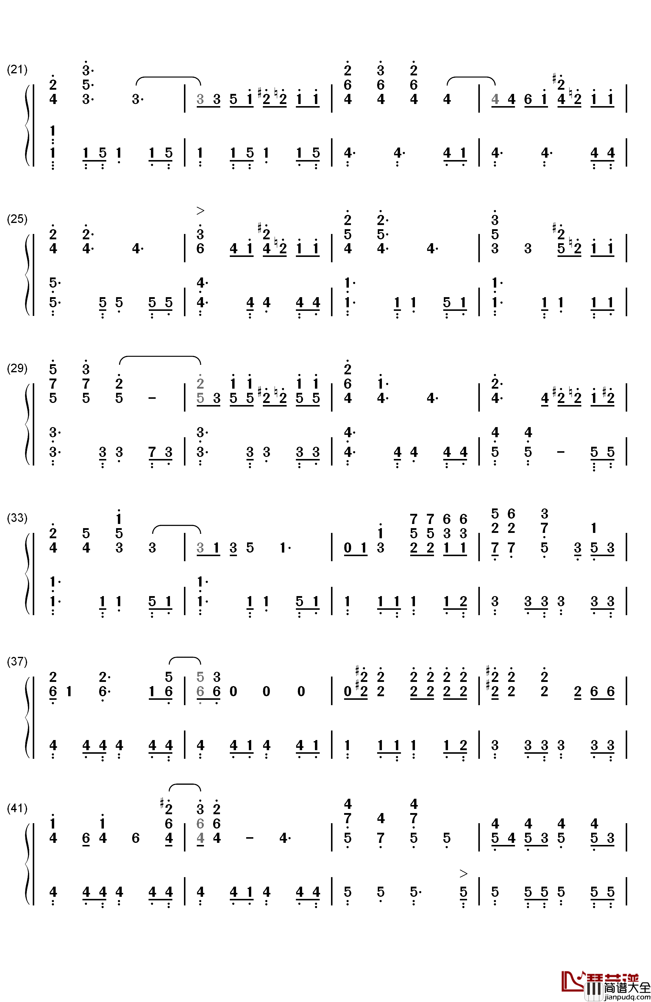 Everybody_Talks钢琴简谱_数字双手_Neon_Trees