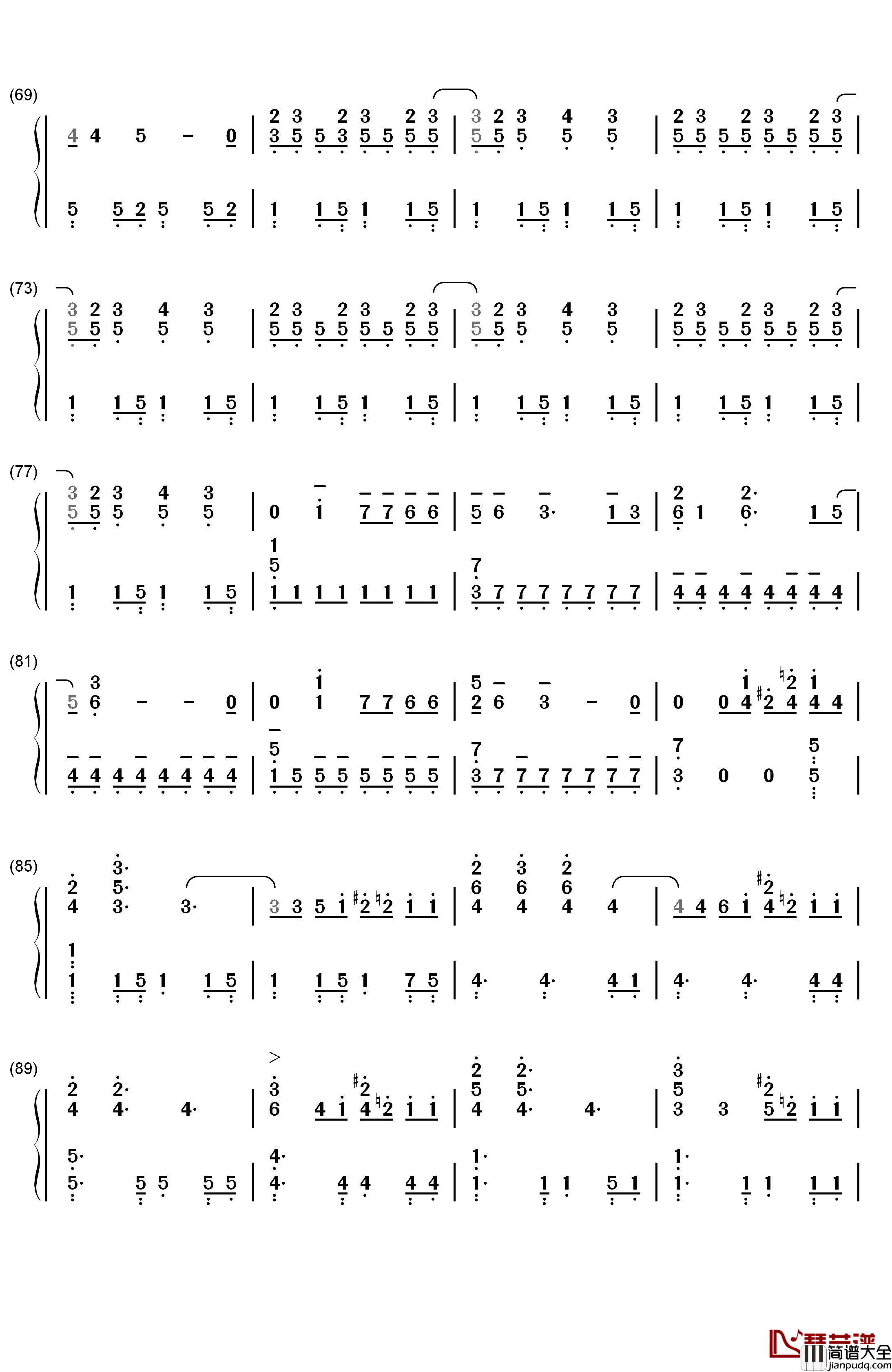 Everybody_Talks钢琴简谱_数字双手_Neon_Trees