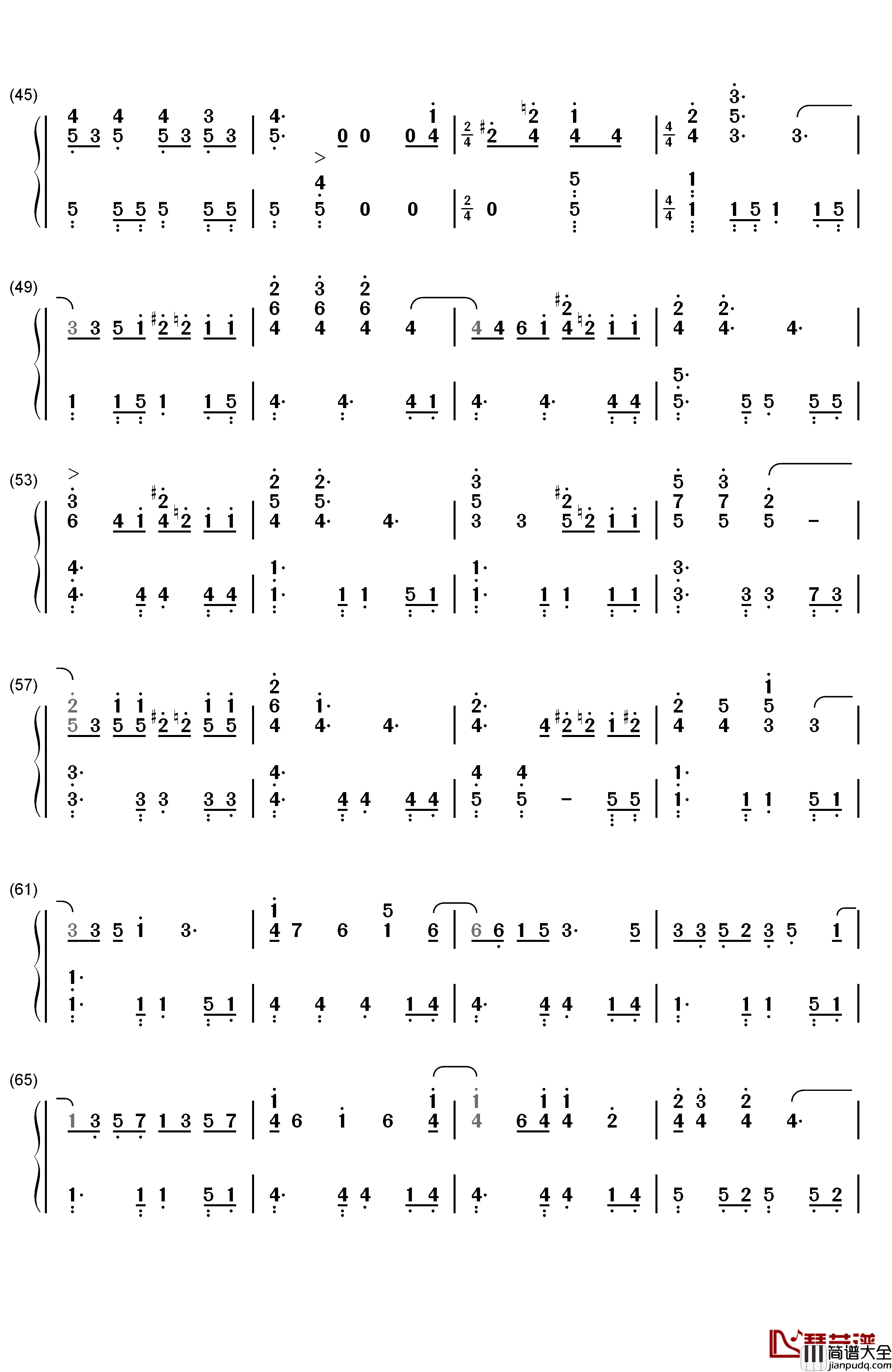 Everybody_Talks钢琴简谱_数字双手_Neon_Trees