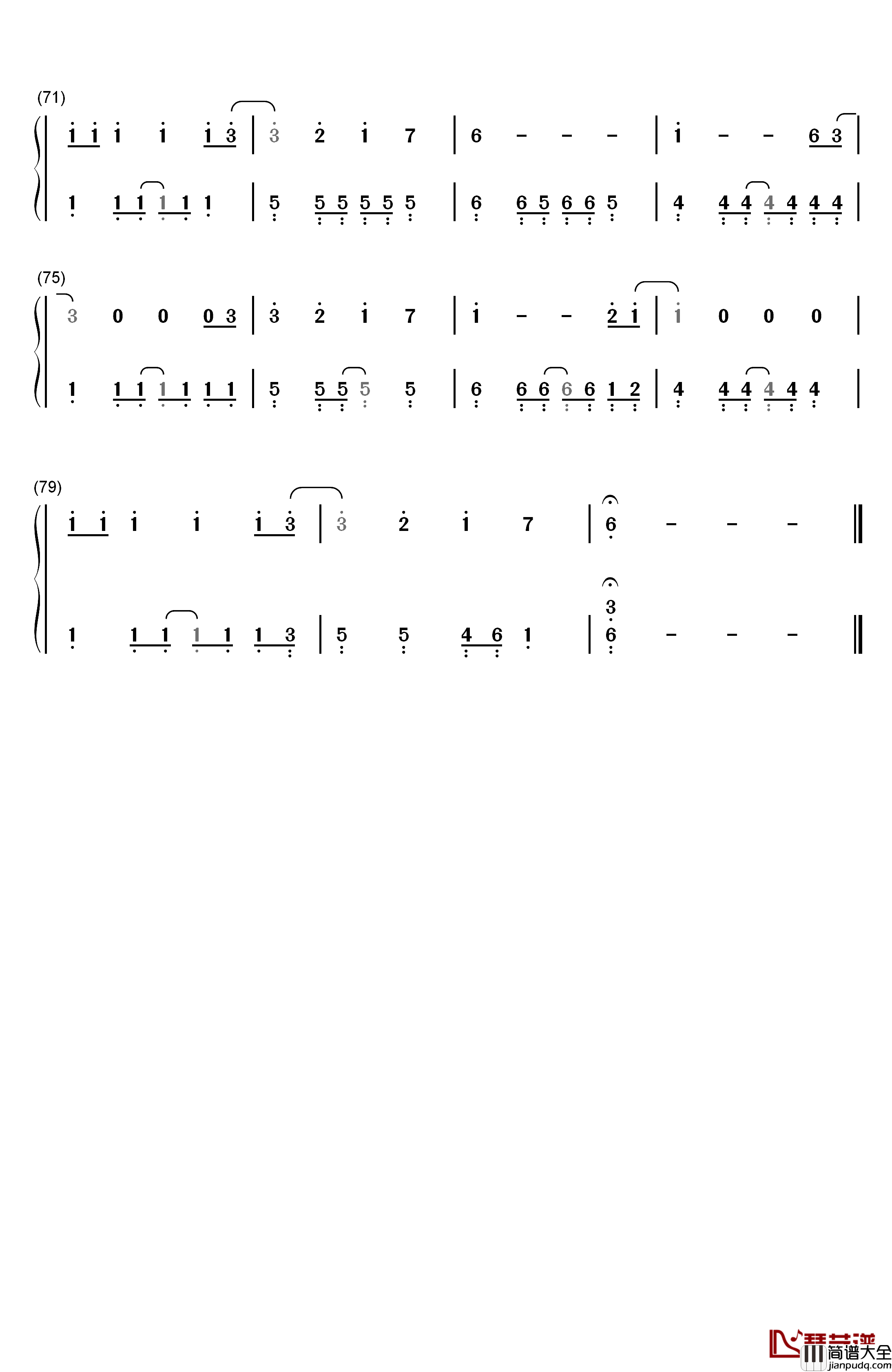 Otherside钢琴简谱_数字双手_Red_Hot_Chili_Peppers