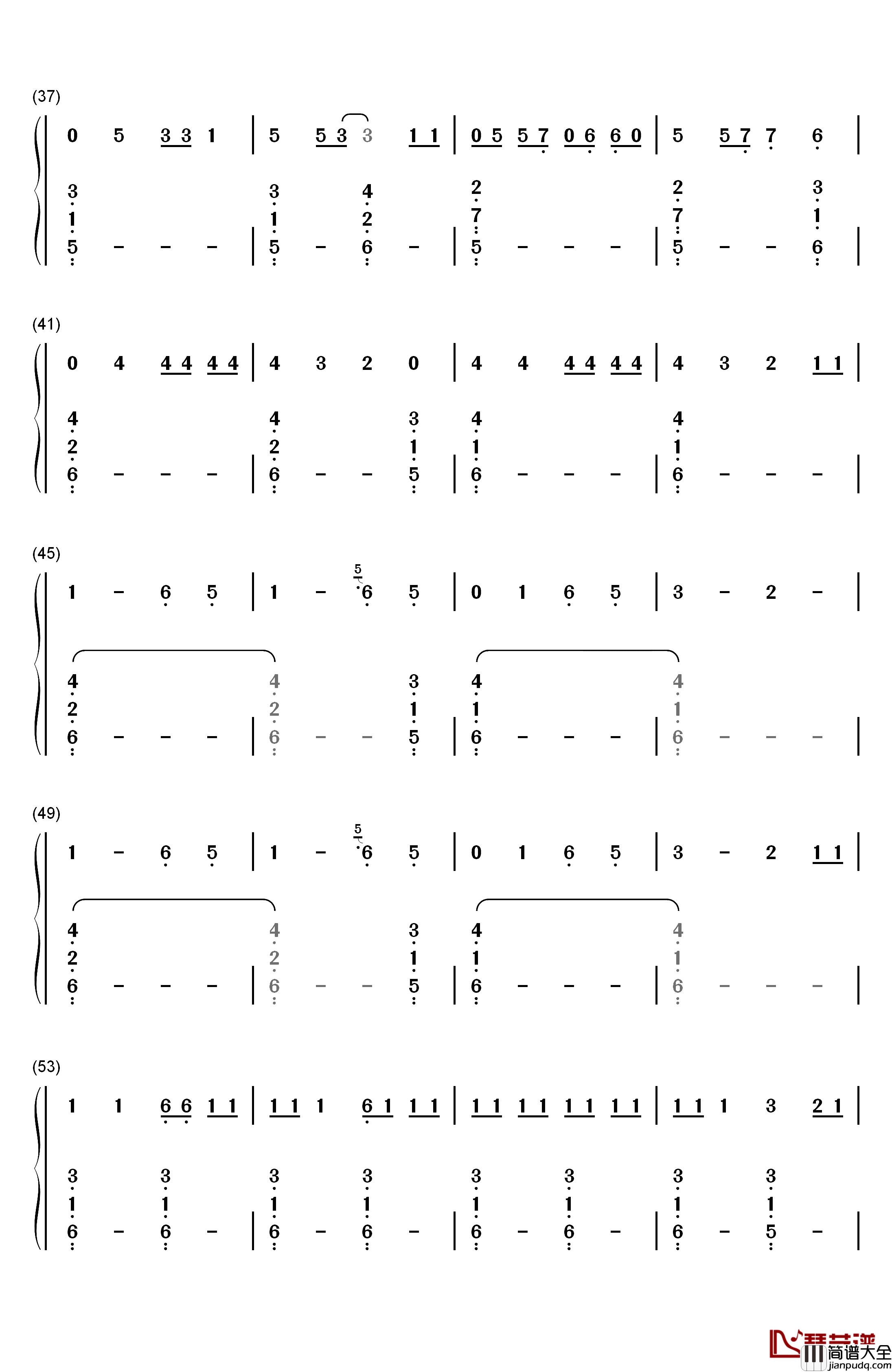 Masterpiece钢琴简谱_数字双手_Jessie_J