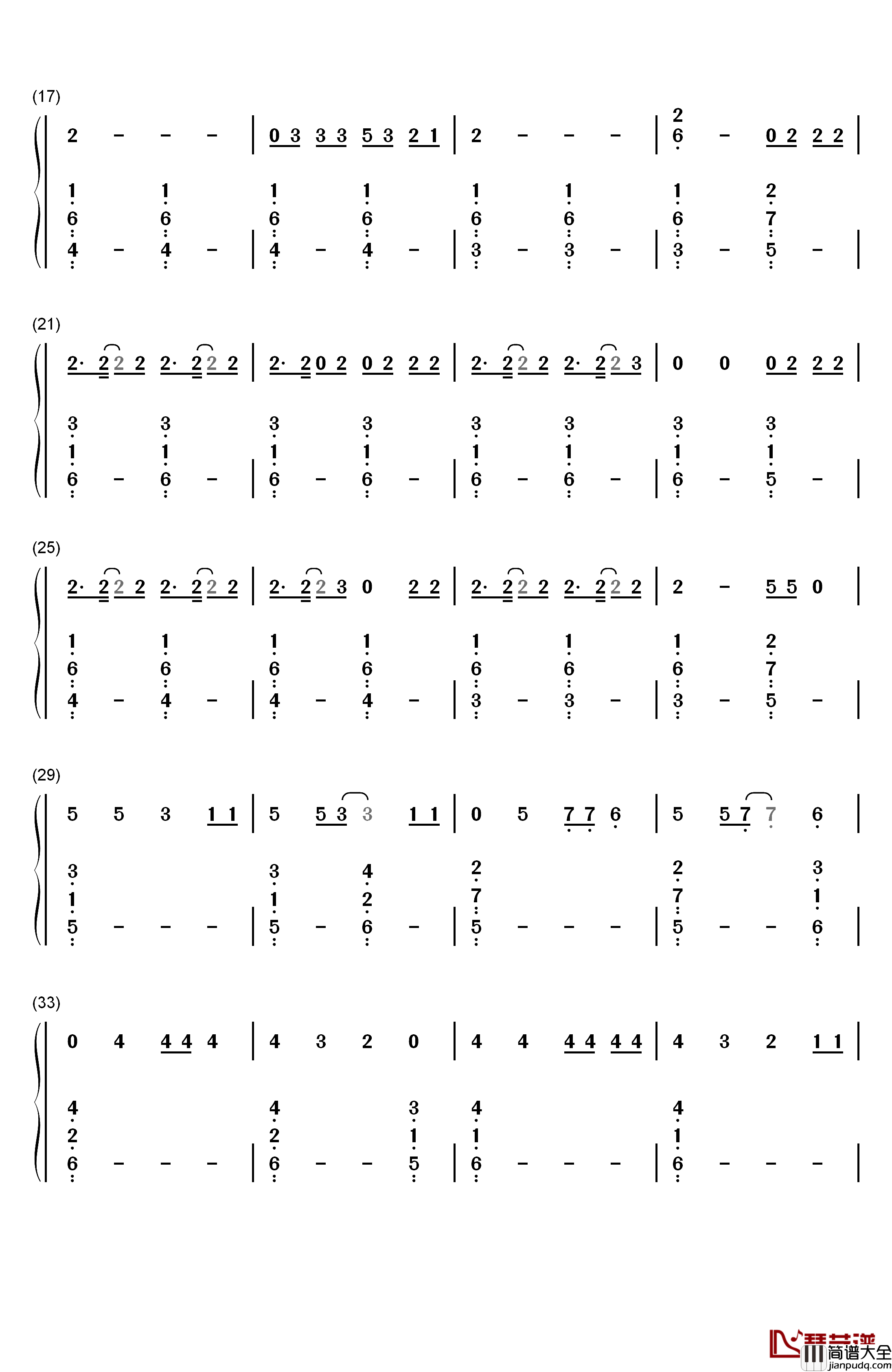 Masterpiece钢琴简谱_数字双手_Jessie_J