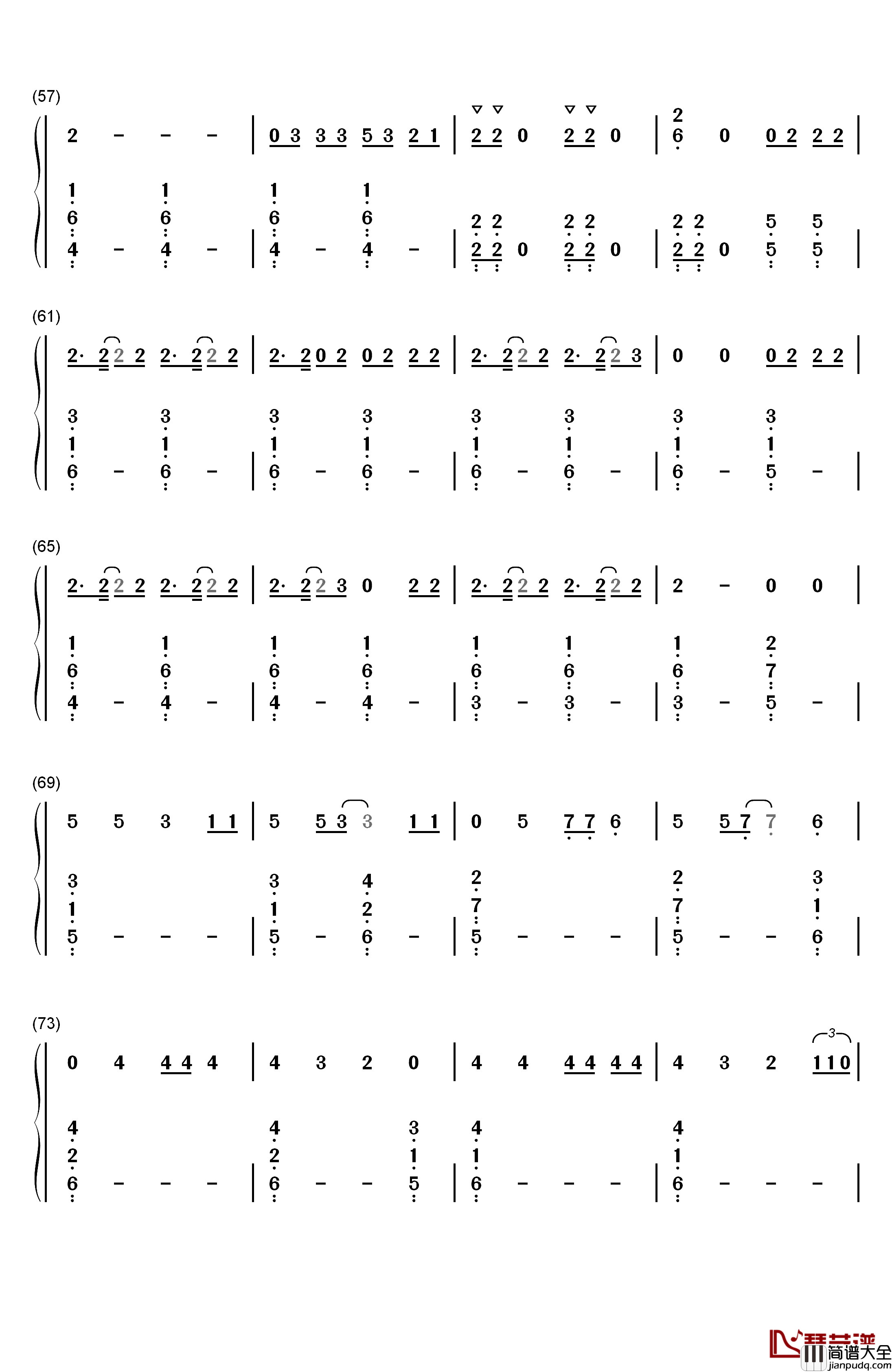 Masterpiece钢琴简谱_数字双手_Jessie_J