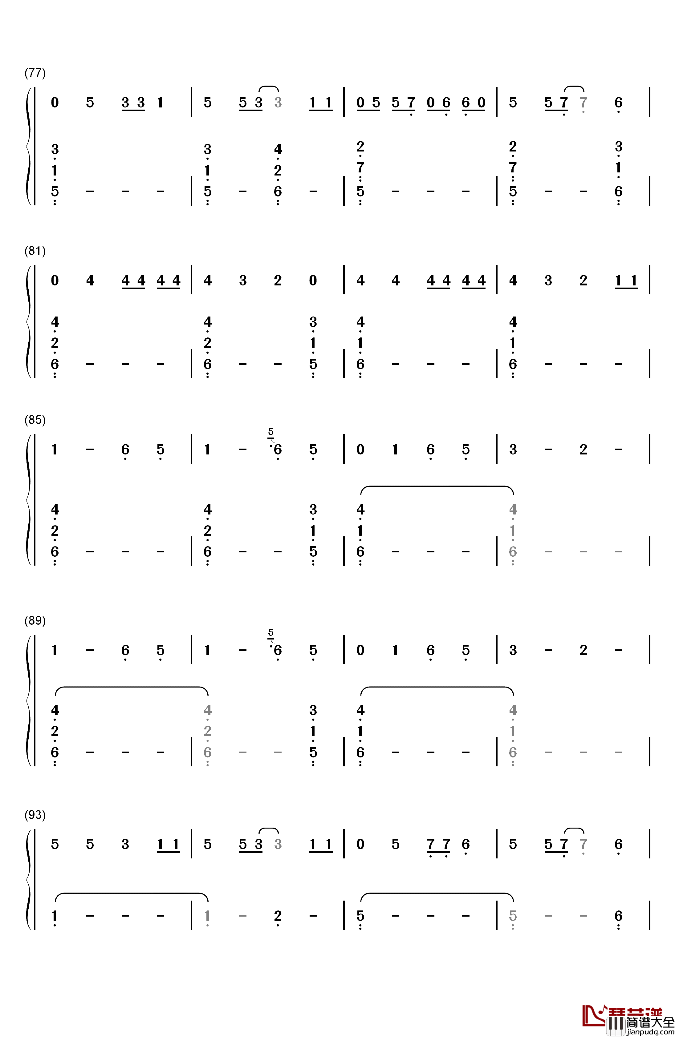 Masterpiece钢琴简谱_数字双手_Jessie_J