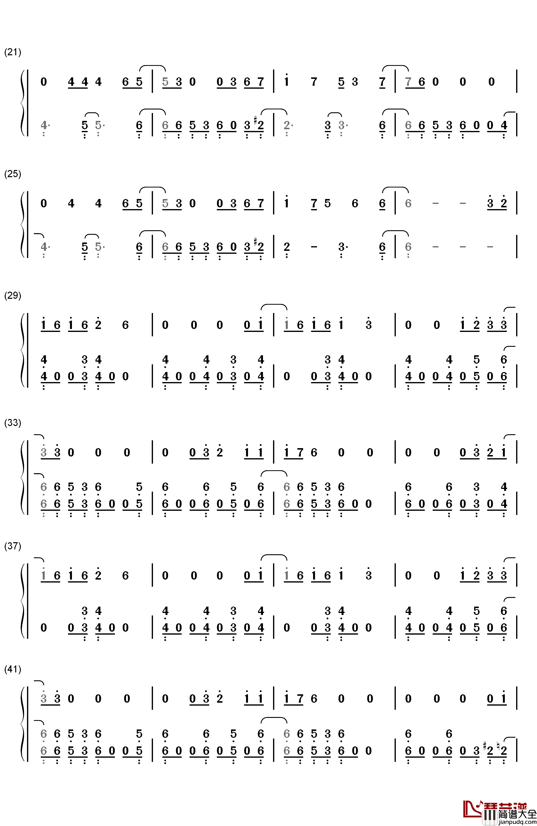 Easy_Lover钢琴简谱_数字双手_Philip_Bailey_&_Phil_Collins